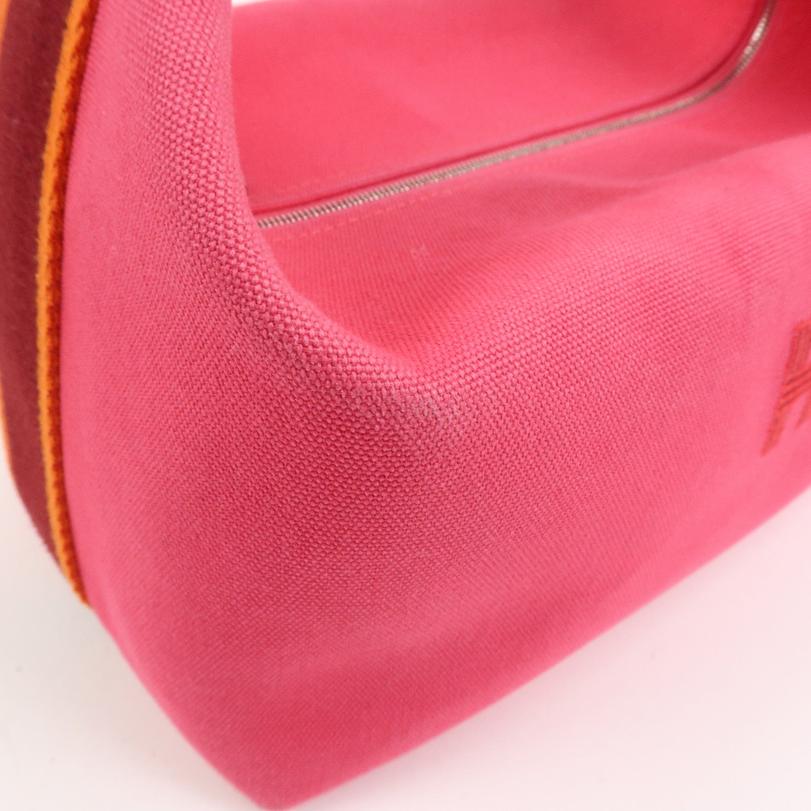 HERMES Brides A Brac GM Pouch Hand Bag Vanity Bag Toile H Pink