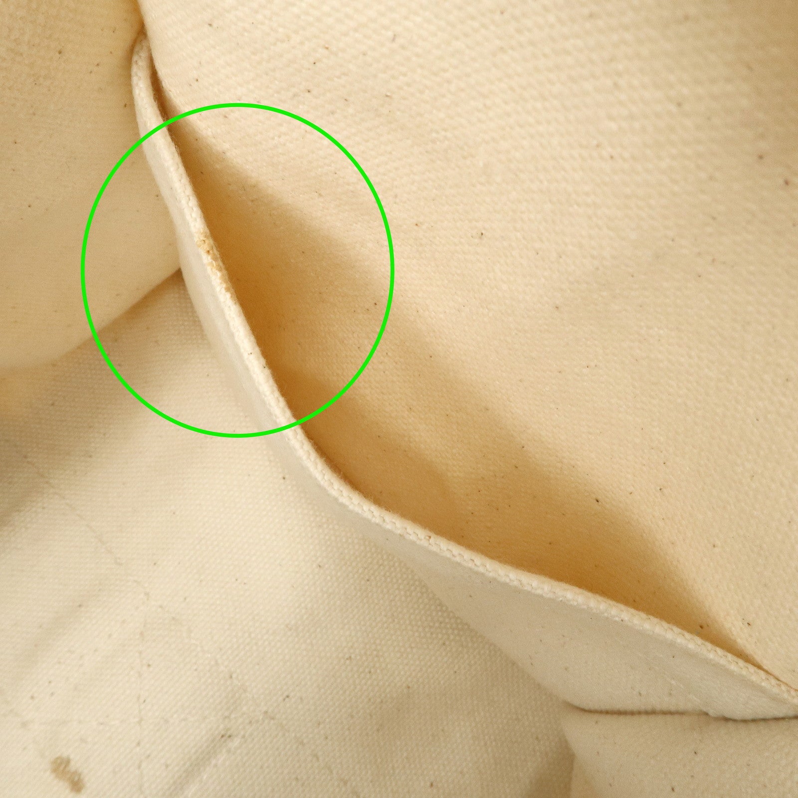 HERMES Bora Bora PM Canvas Tote Bag Hand Bag Ivory Orange Used