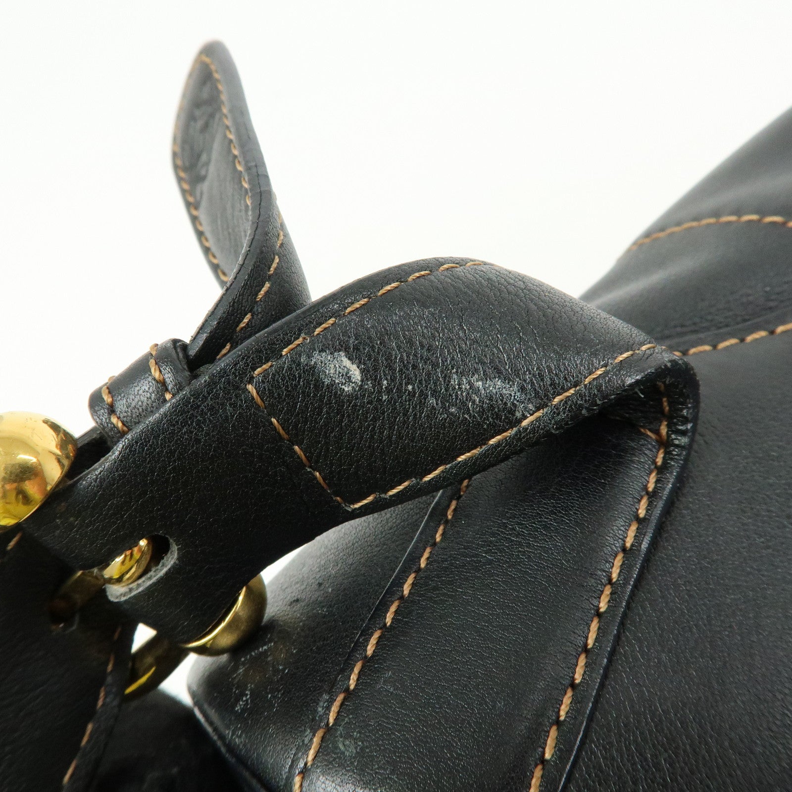 LOEWE Anton Calf Leather Backpack Rucksack Black