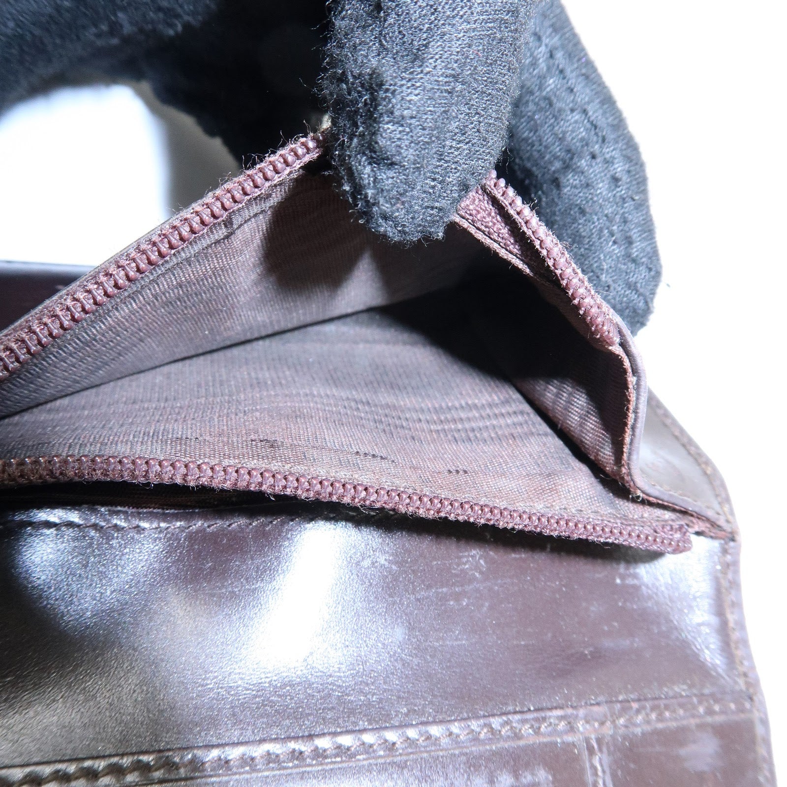 PRADA Triangle Logo Set of 3 Wallet Pouch Black Brown Red