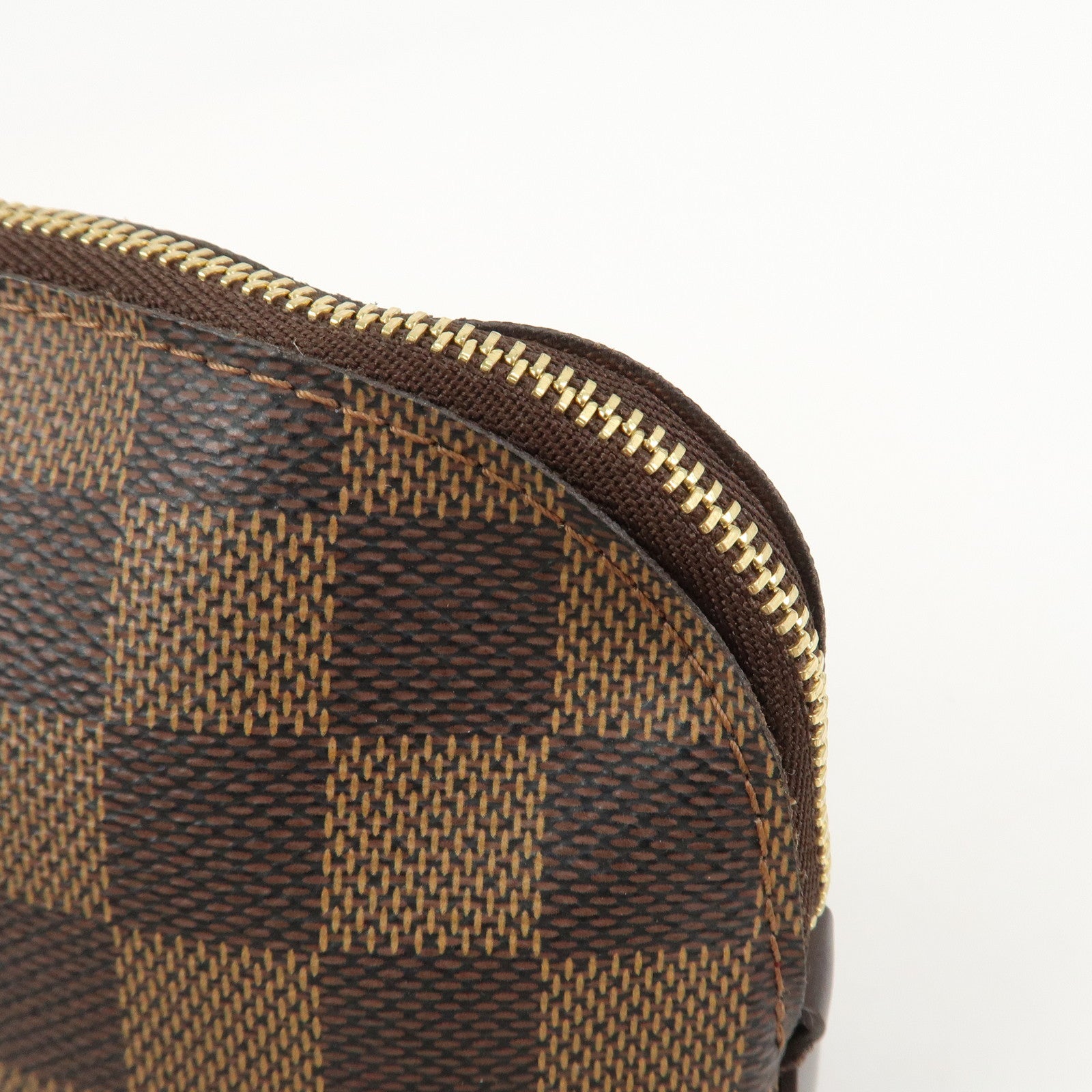 Louis Vuitton Damier Pochette Cosmetic PM Pouch Brown N47516