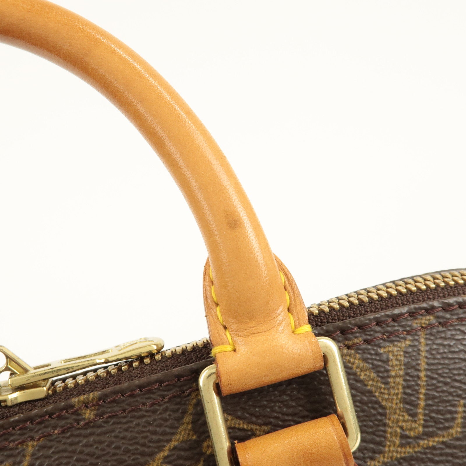 Louis Vuitton Monogram Alma Hand Bag Brown M51130 Used