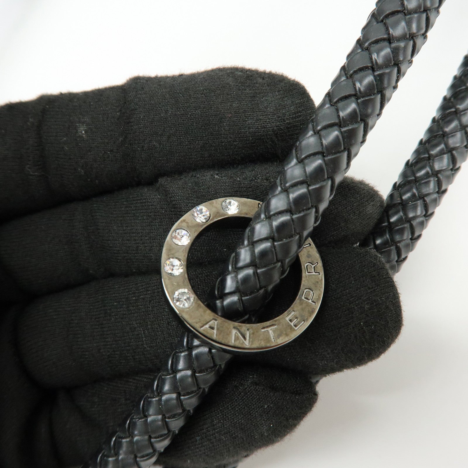 ANTEPRIMA Wire Nylon Tote Bag Hand Bag Black