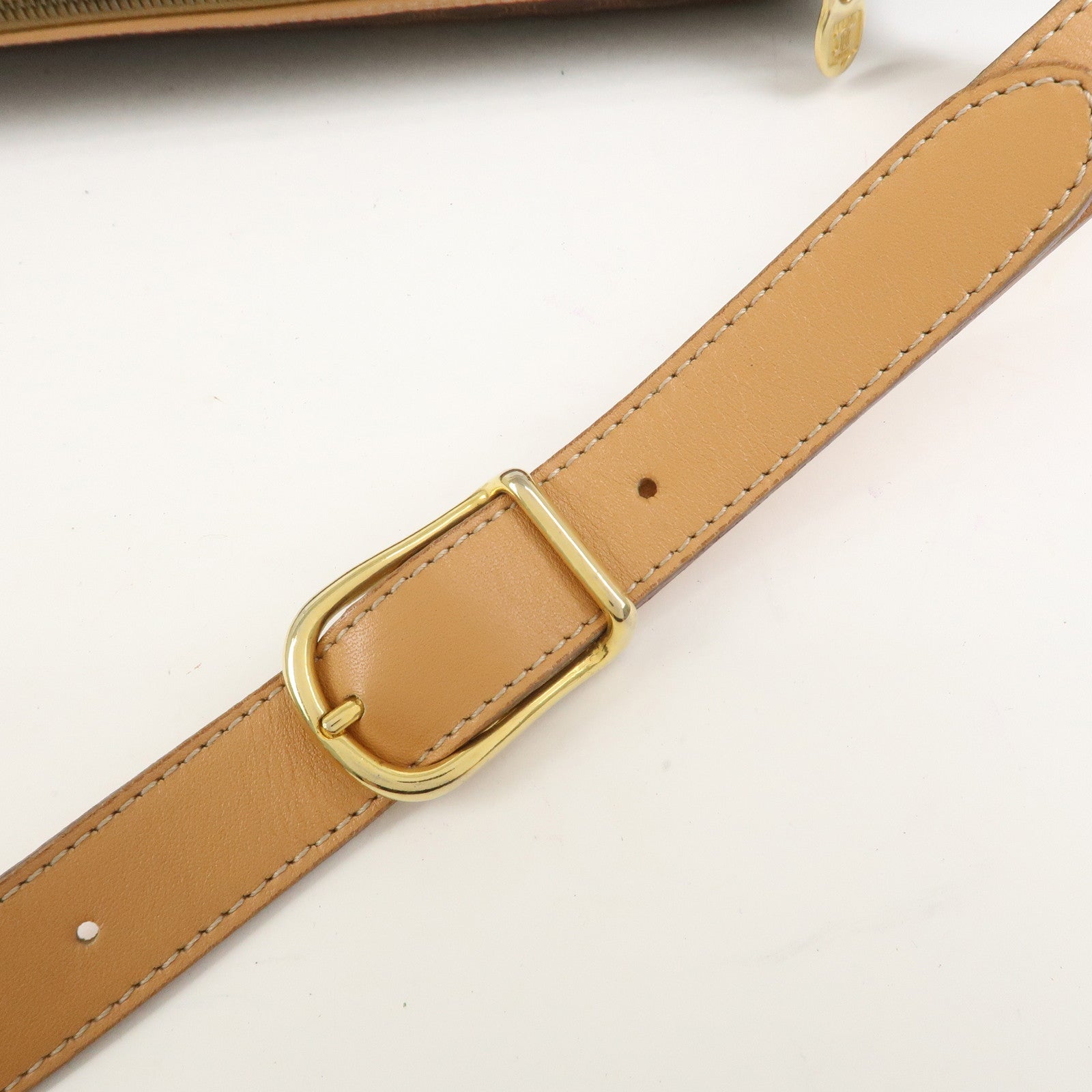 CELINE Macadam PVC Leather Shoulder Bag Hand Bag Brown