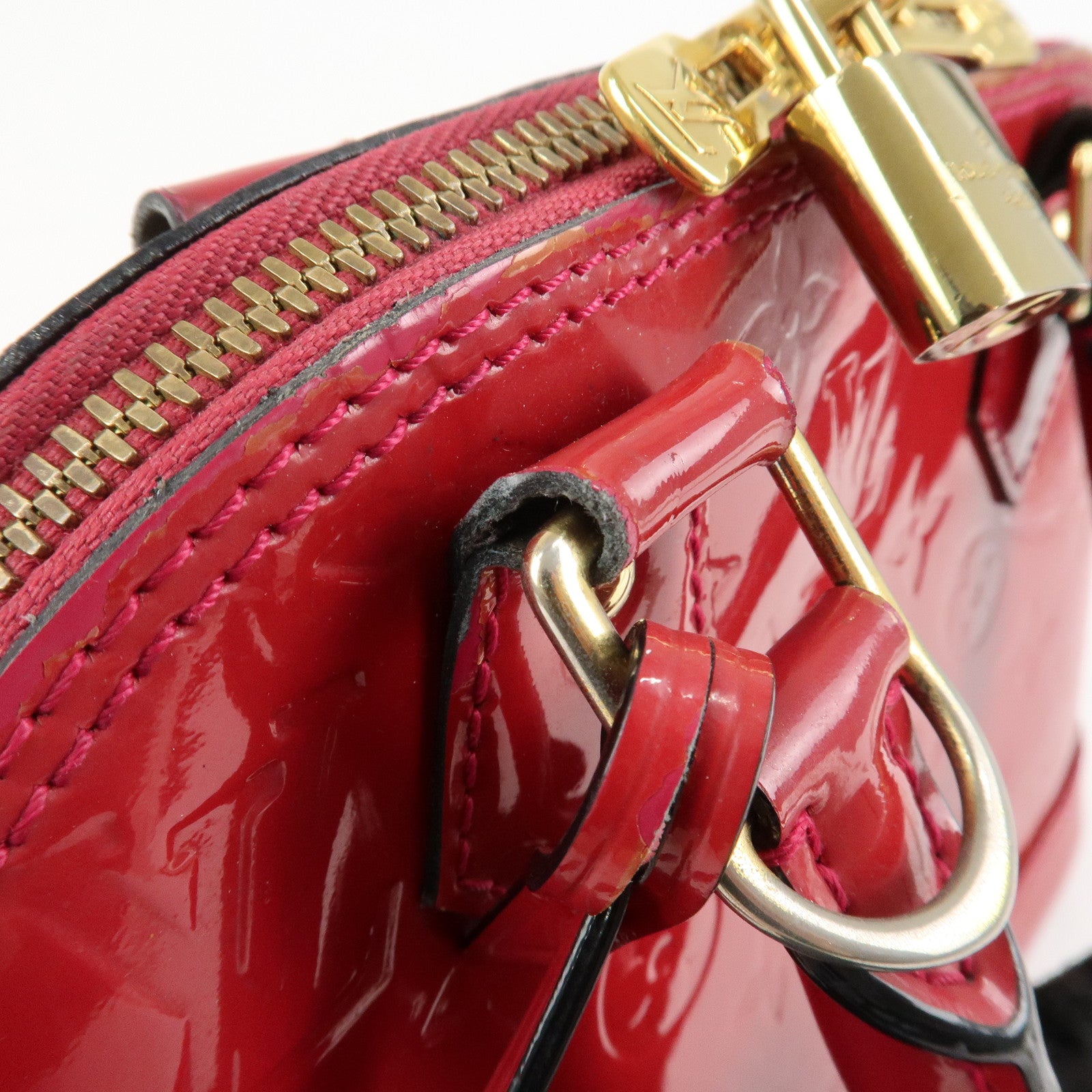 Louis Vuitton Monogram Vernis Alma BB 2Way Bag Rose Indien M91771 Used