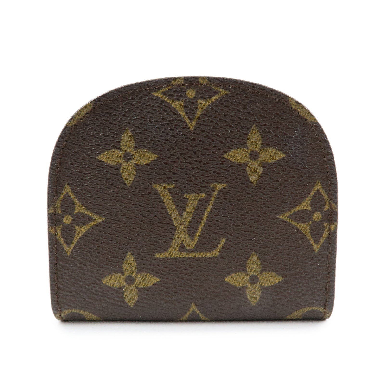 Louis Vuitton Monogram Porte Monnaie Gousset Coin Case Brown M61970