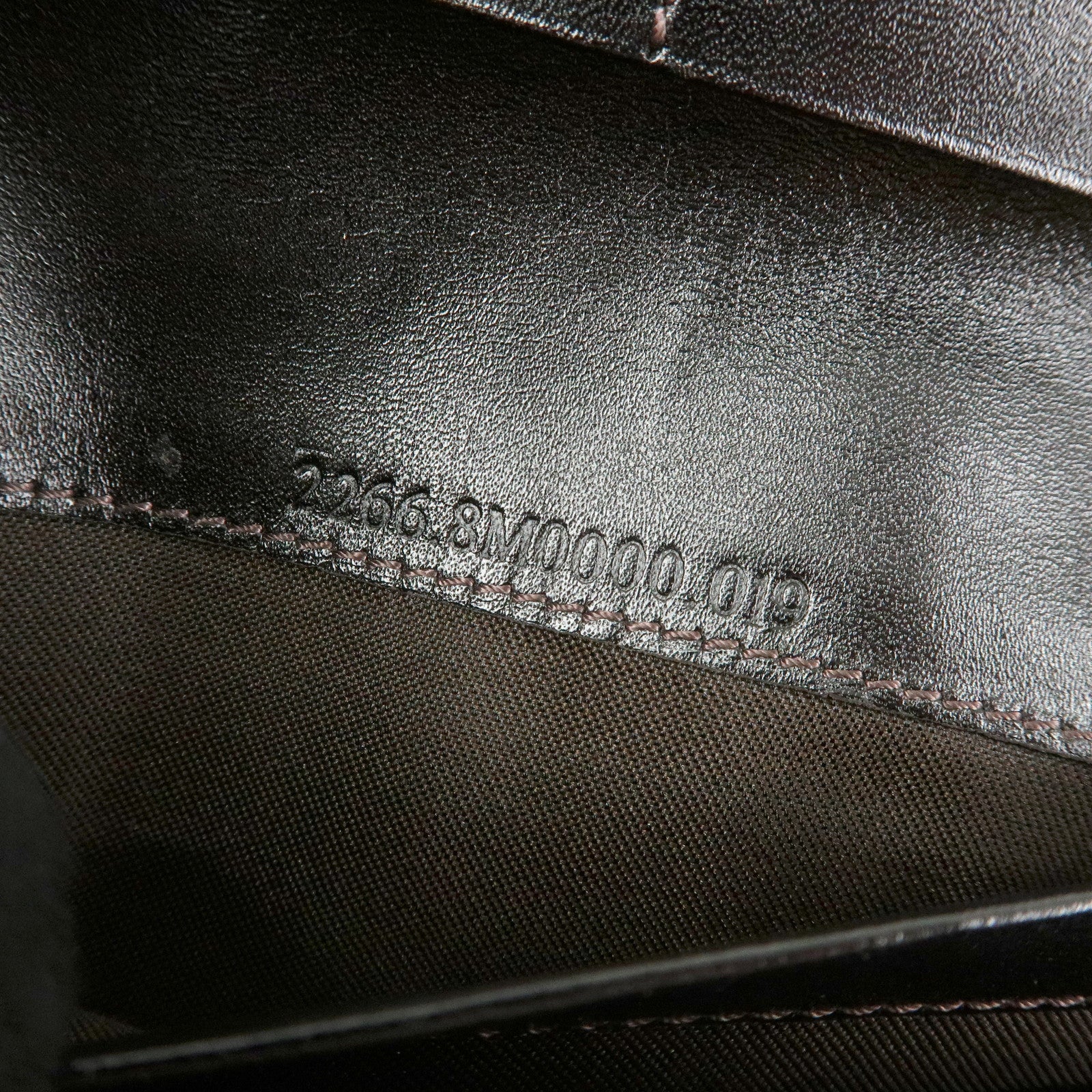 FENDI Zucca Canvas Leather Bi-Fold Long Wallet Black Brown 8M0000