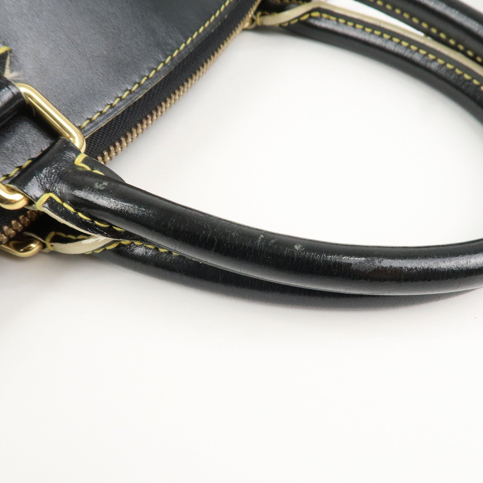 Louis Vuitton Suhali LockIt PM Hand Bag Tote Bag Black M91888 Used