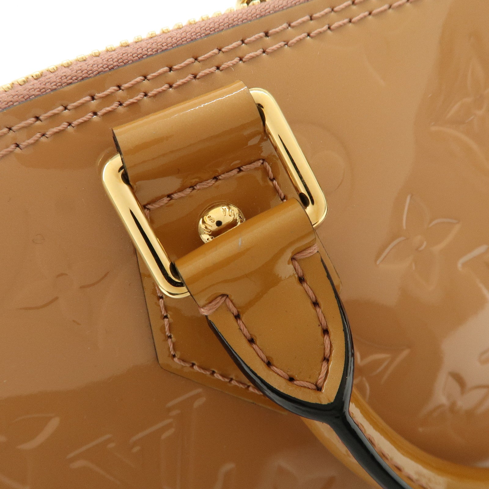 Louis Vuitton Monogram Vernis Alma PM Hand Bag Rose Velours M91583