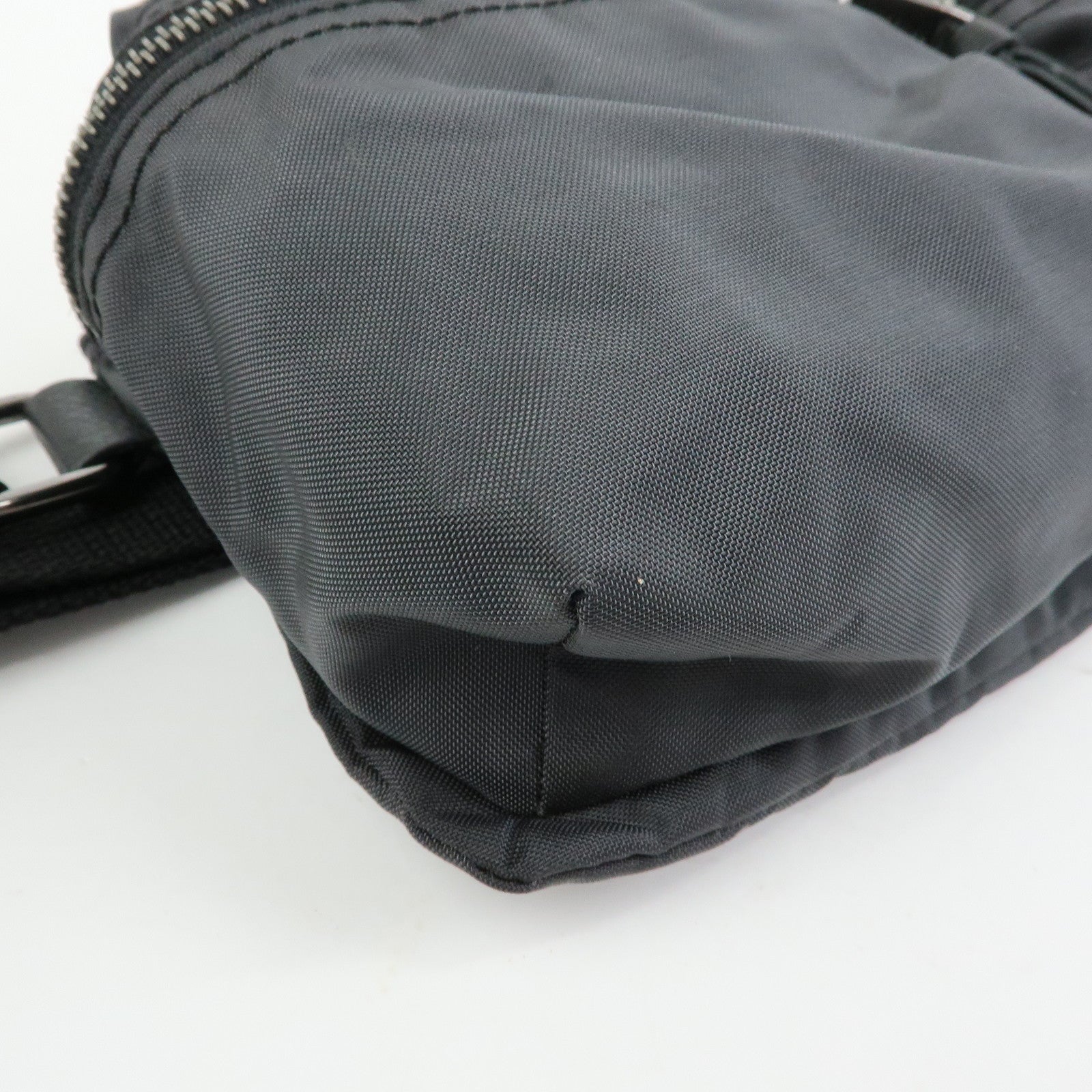 Dolce & Gabbana Nylon Leather Waist Bag Body Bag Black