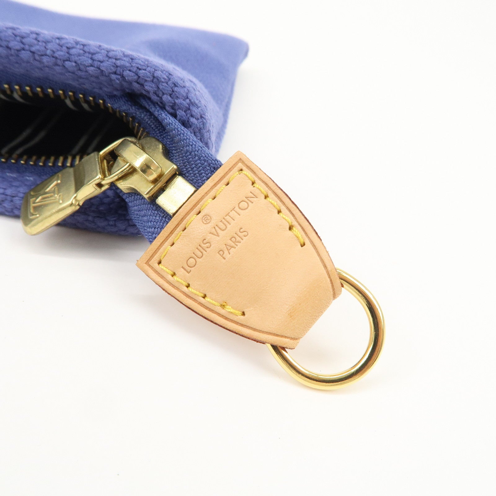 Louis Vuitton Antigua Canvas Nume Leather Pochette Plate PM M40067