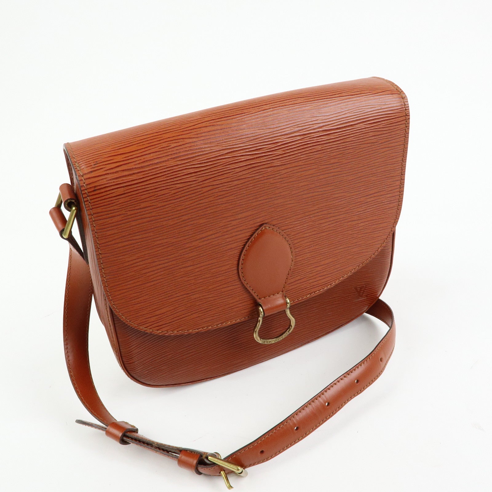 Louis Vuitton Epi Saint Cloud Shoulder Bag Kenya Brown M52193