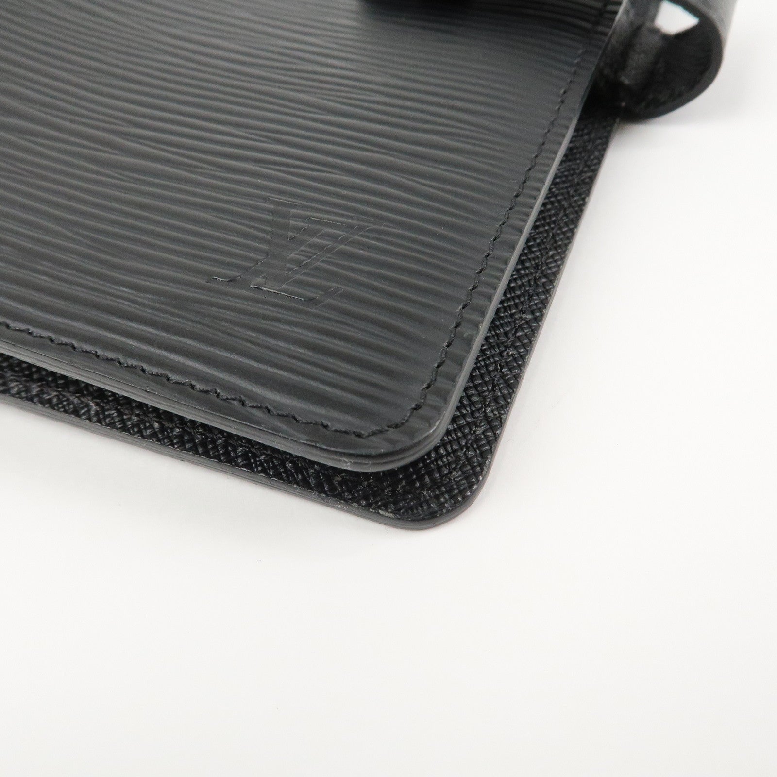 Louis Vuitton Epi Agenda MM Planner Cover Noir Black R20042