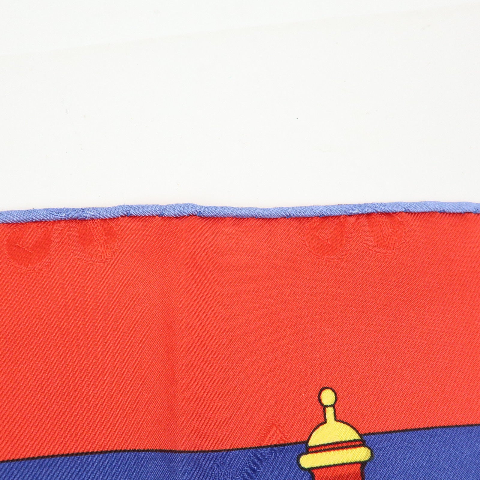 HERMES Carre 90 Silk 100% Scarf LE CARNAVAL DE VENISE Blue Red