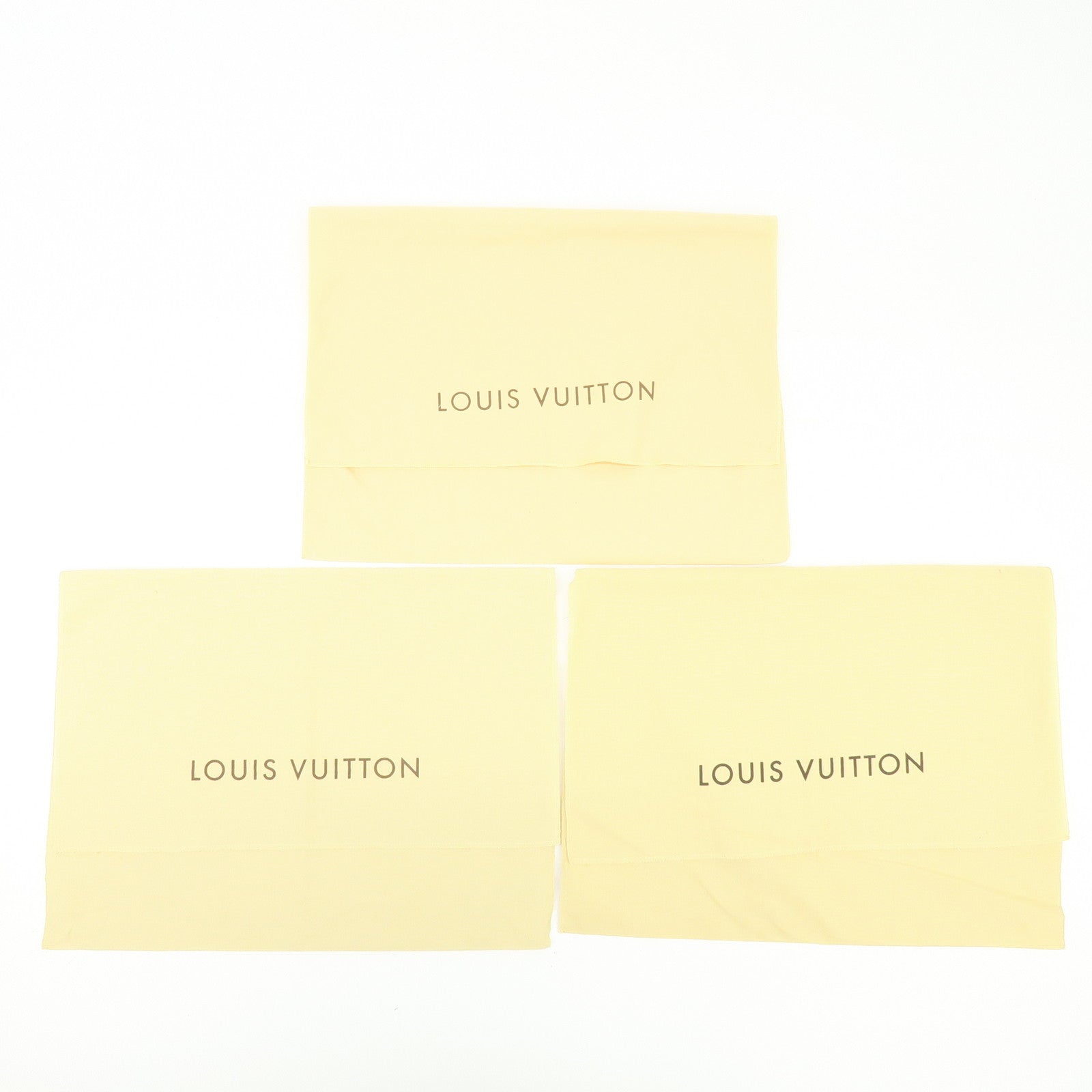 Louis Vuitton Set of 10 Dust Bag Storage Bag Flap Style Beige