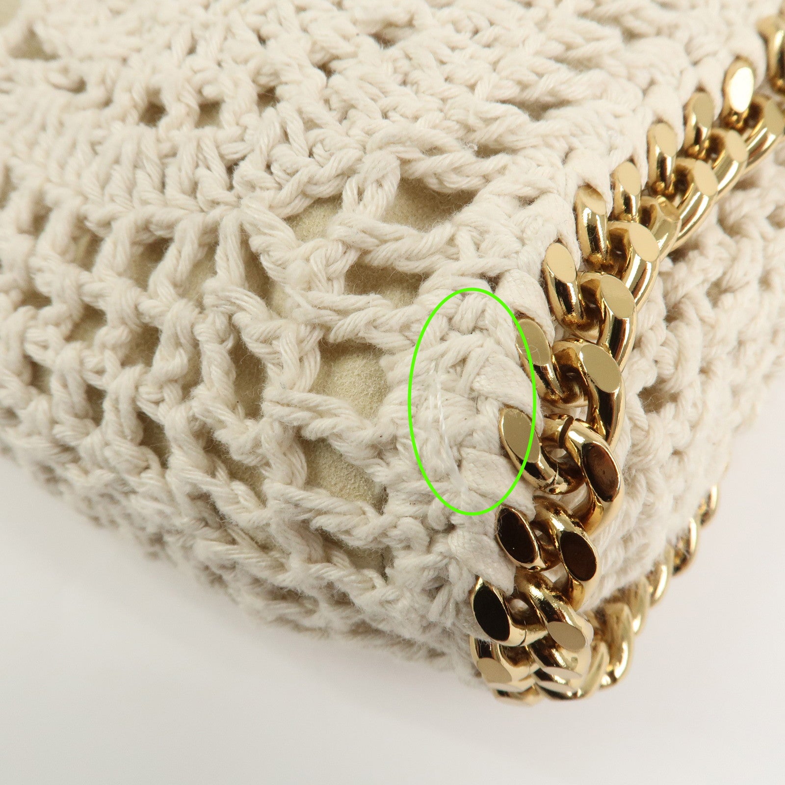 STELLA MCCARTNEY Falabella Cotton 2Way Bag Shoulder Bag Ivory