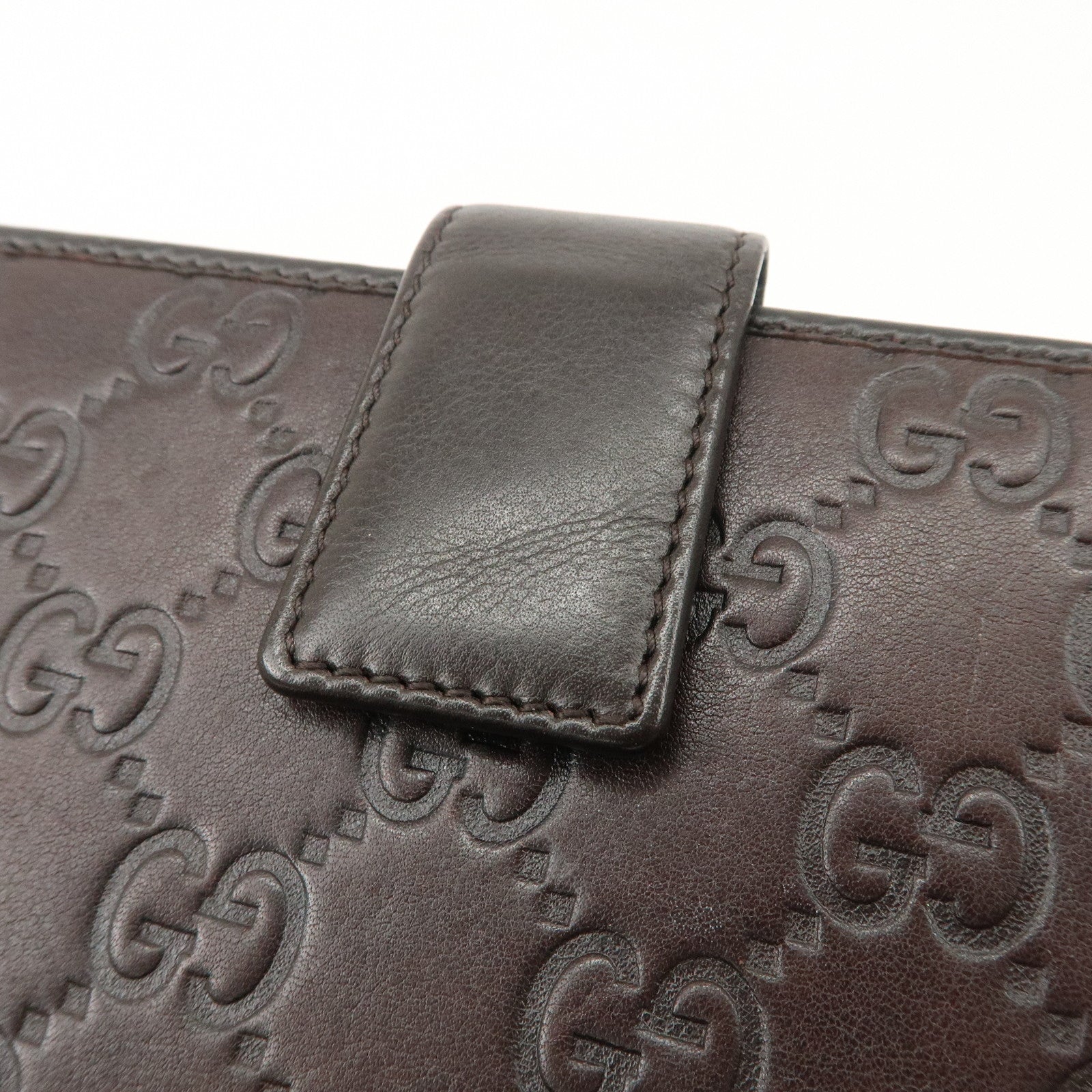 GUCCI Guccissima Mayfair Leather W Hook Long Bi-fold Wallet 256933 Used