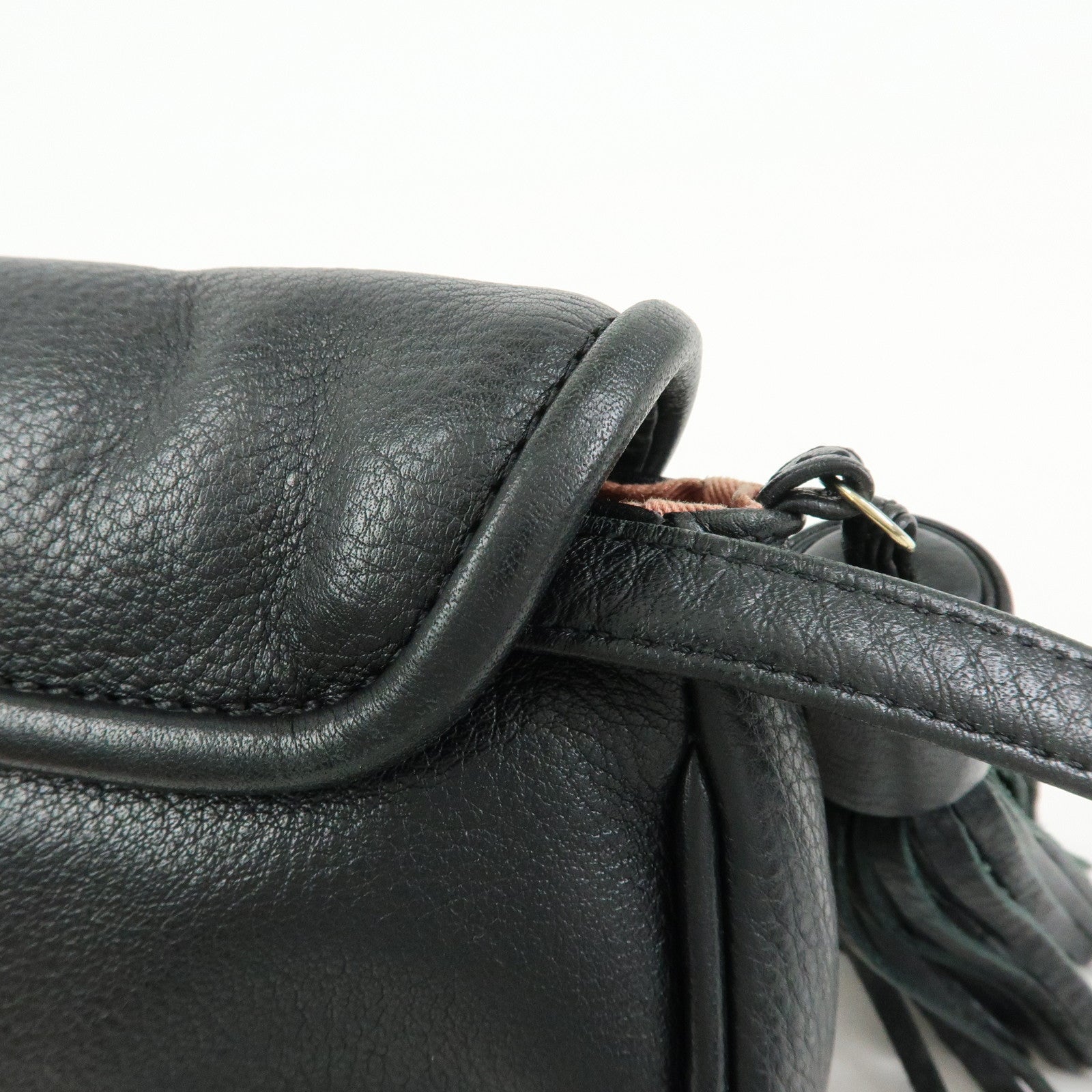Chloe See By Chloe Leather Shoulder Bag Crossbody Bag Black