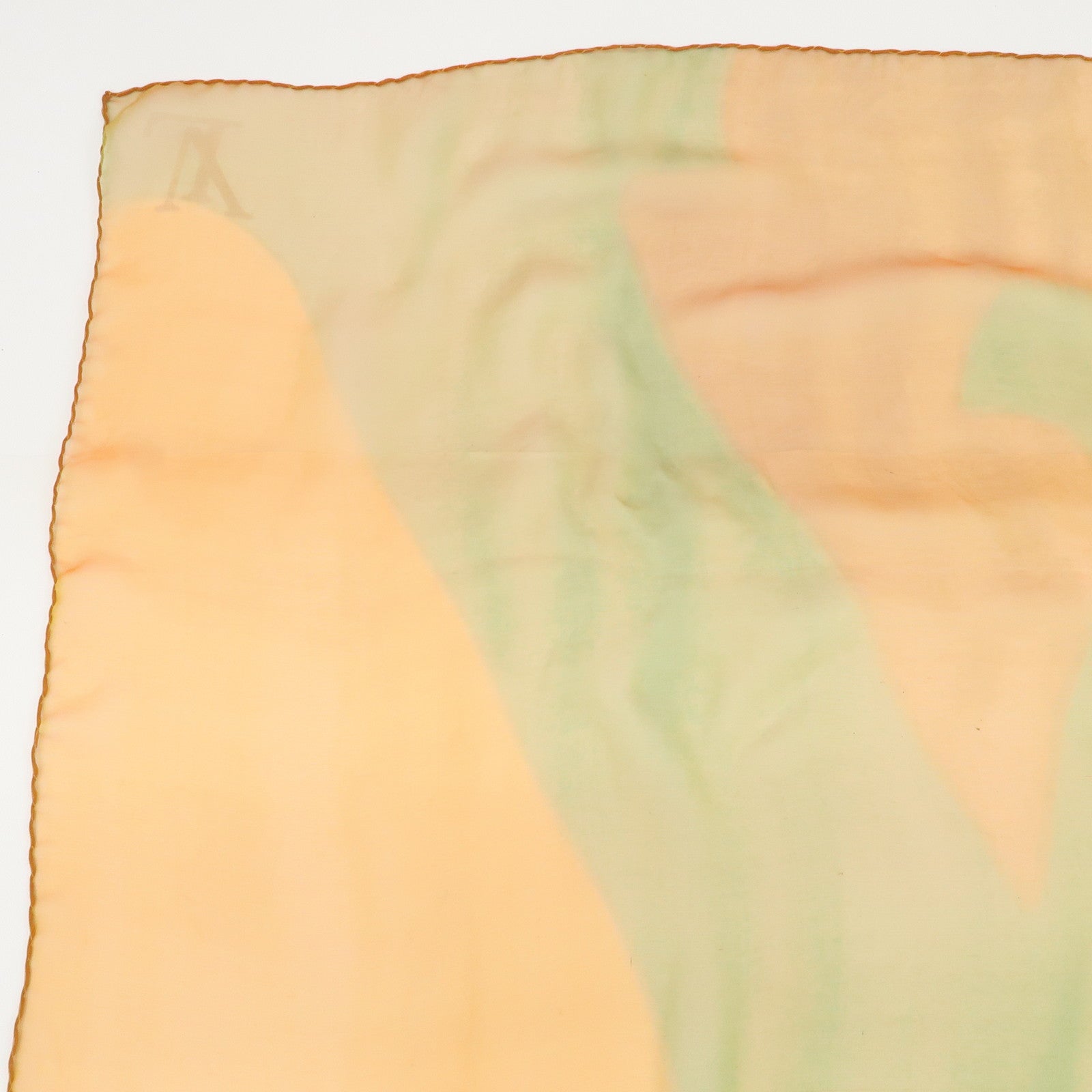 Louis Vuitton Silk 100% 90テ・0 Gradation Scarf Orange Green