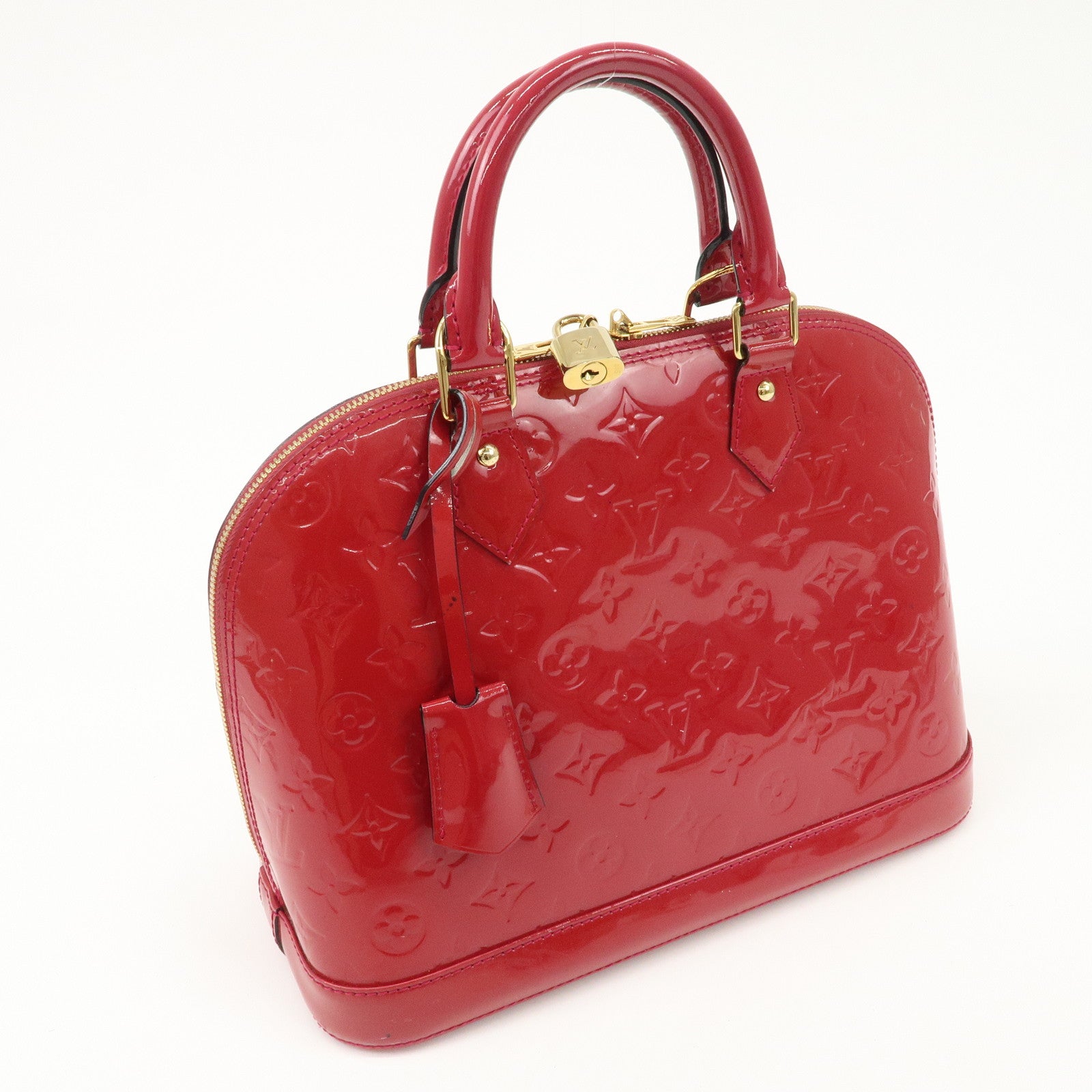 Louis Vuitton Monogram Vernis Alma PM Hand Bag Rose Indien M91770 Used