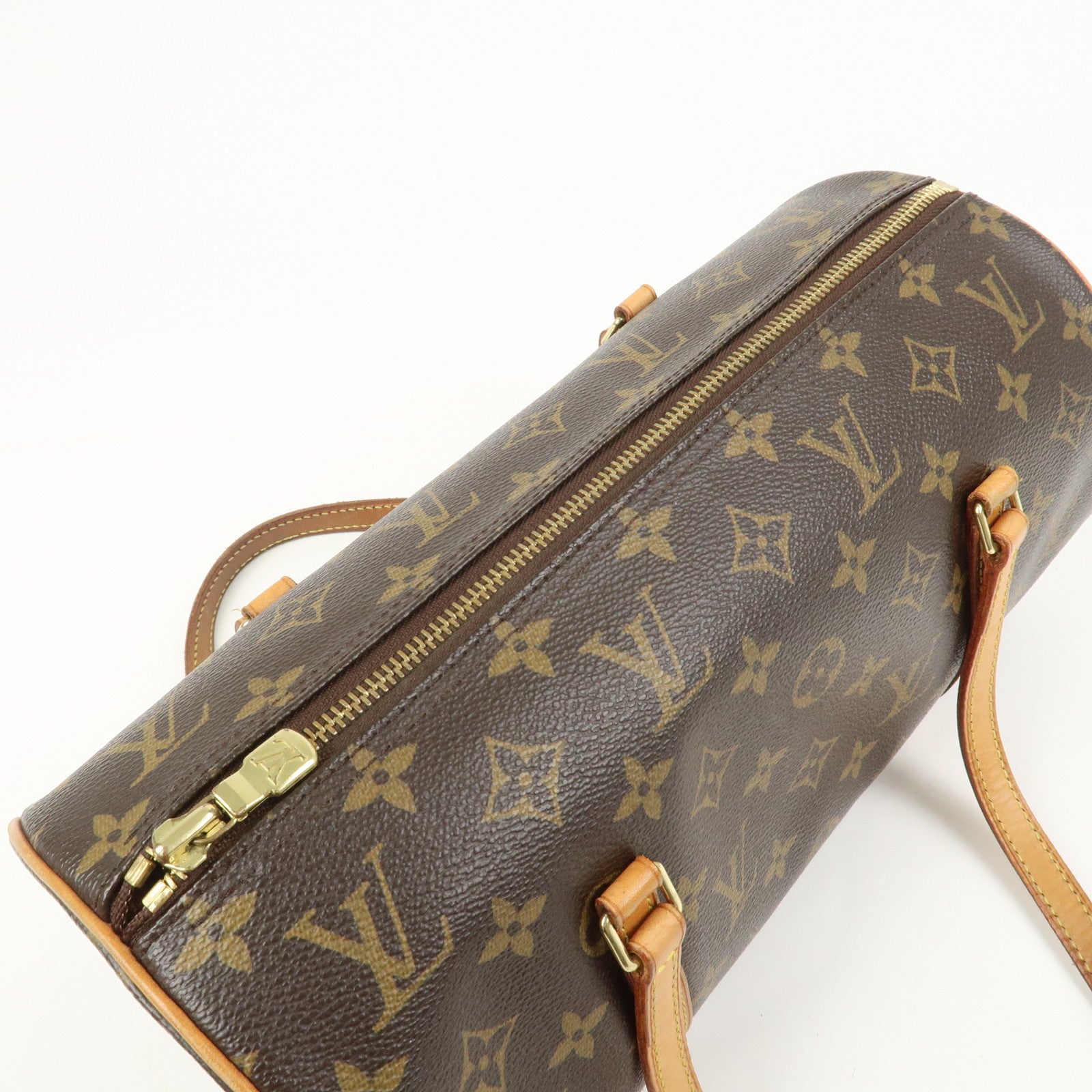 Louis Vuitton Monogram Papillon 30 Hand Bag Brown M51365