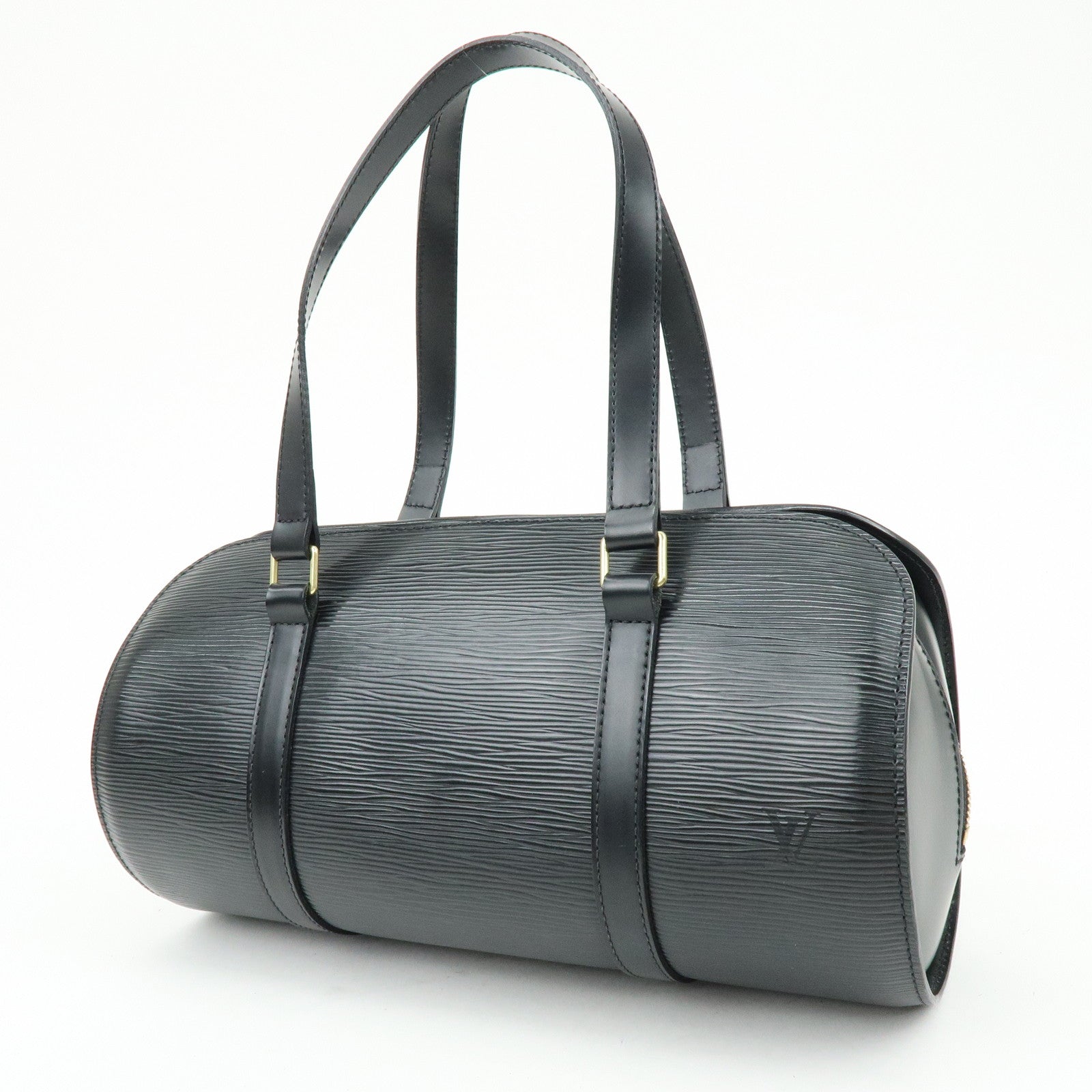 Louis Vuitton Epi Soufflot Shoulder Bag & Pouch Noir M52222