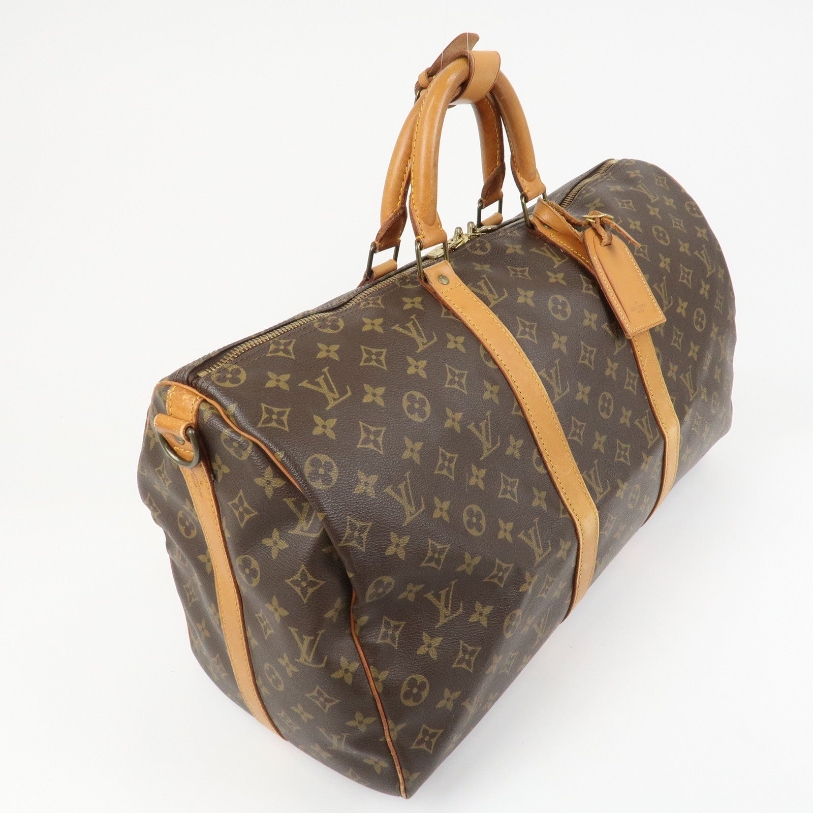 Louis Vuitton Monogram Keep All 50 Bandouliere Boston Bag M41416