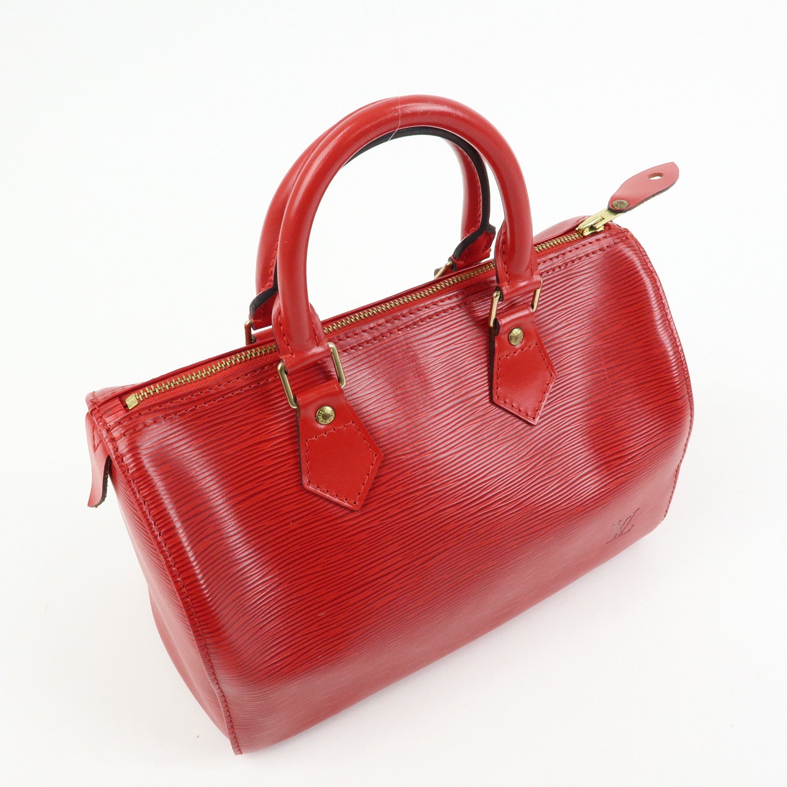 Louis Vuitton Epi Speedy 25 Boston Hand Bag Castilian Red M43017