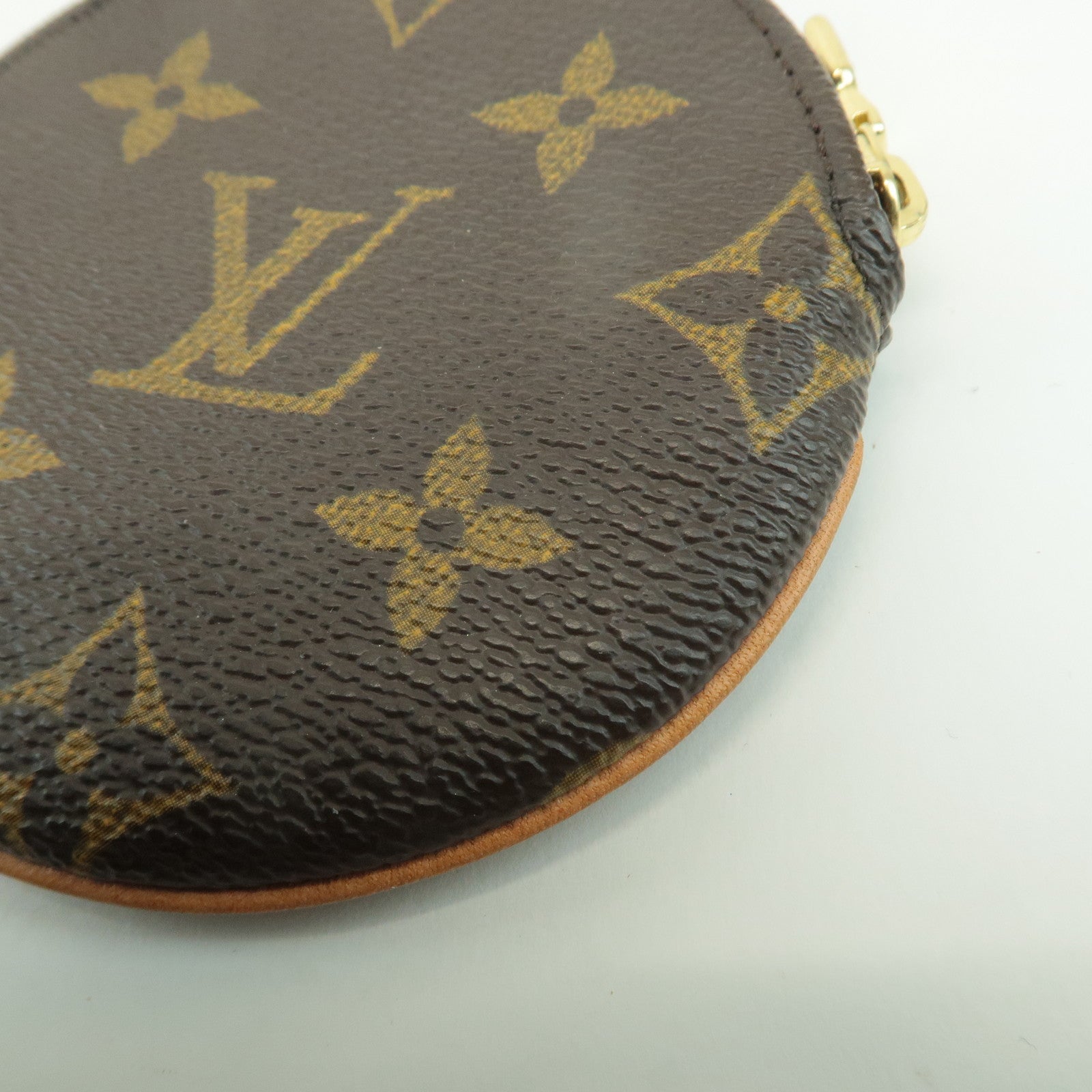 Louis Vuitton Monogram Porte Monnaie Rond Coin Case M61926 Used