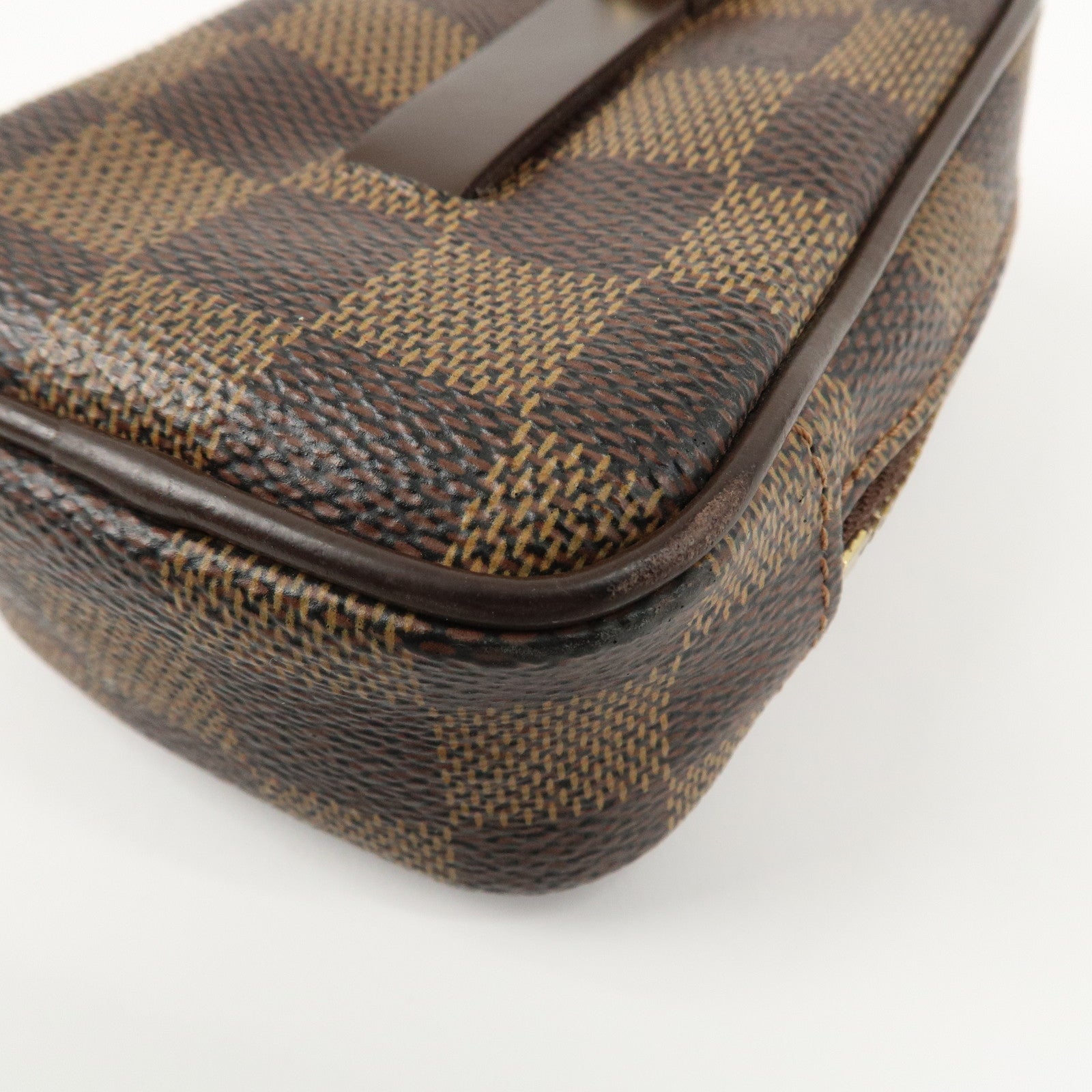 Louis Vuitton Damier Leather Canvas Etui Okapi PM Camera Case N61738 Used