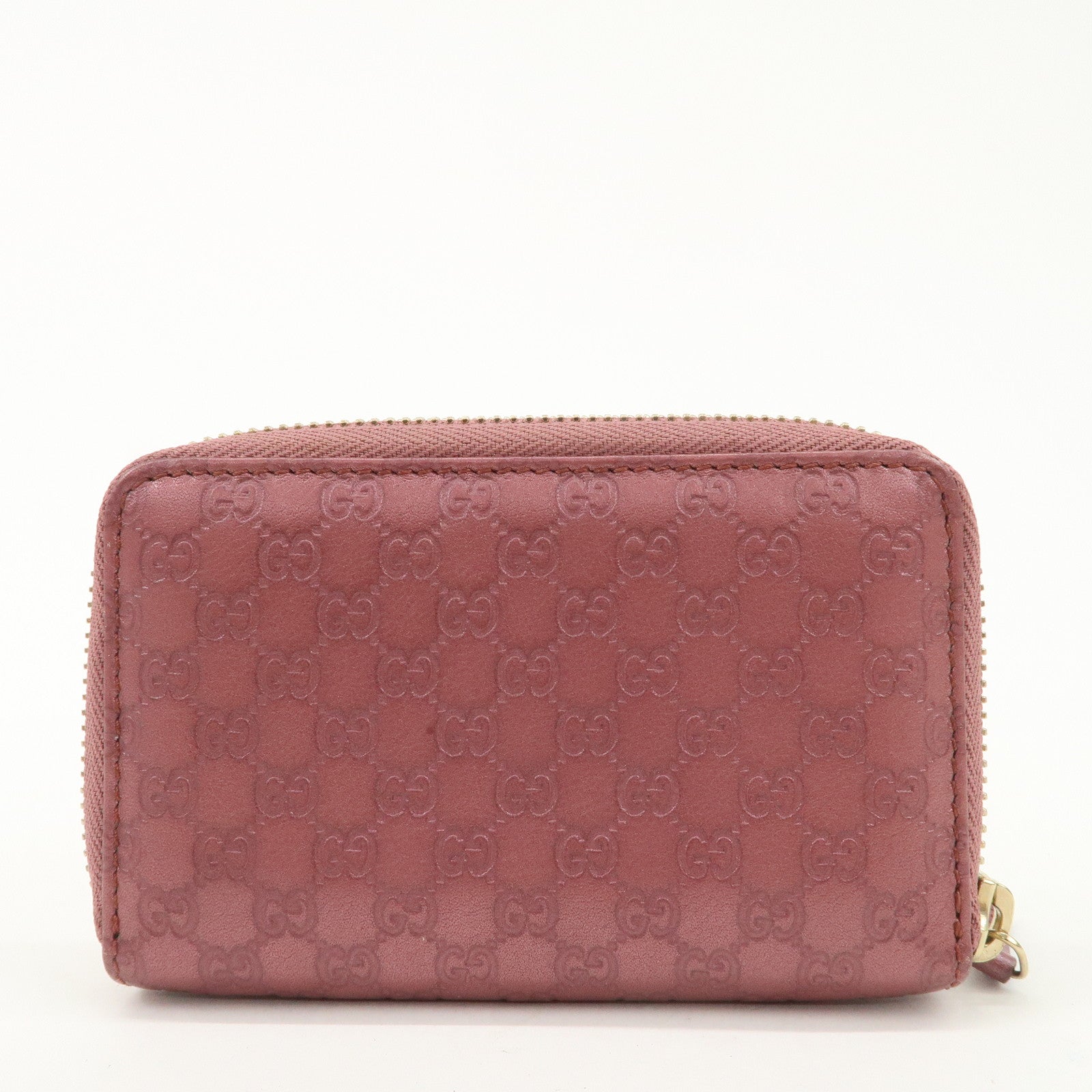 GUCCI Micro Guccissima Leather Round Zippy Coin Case 255452