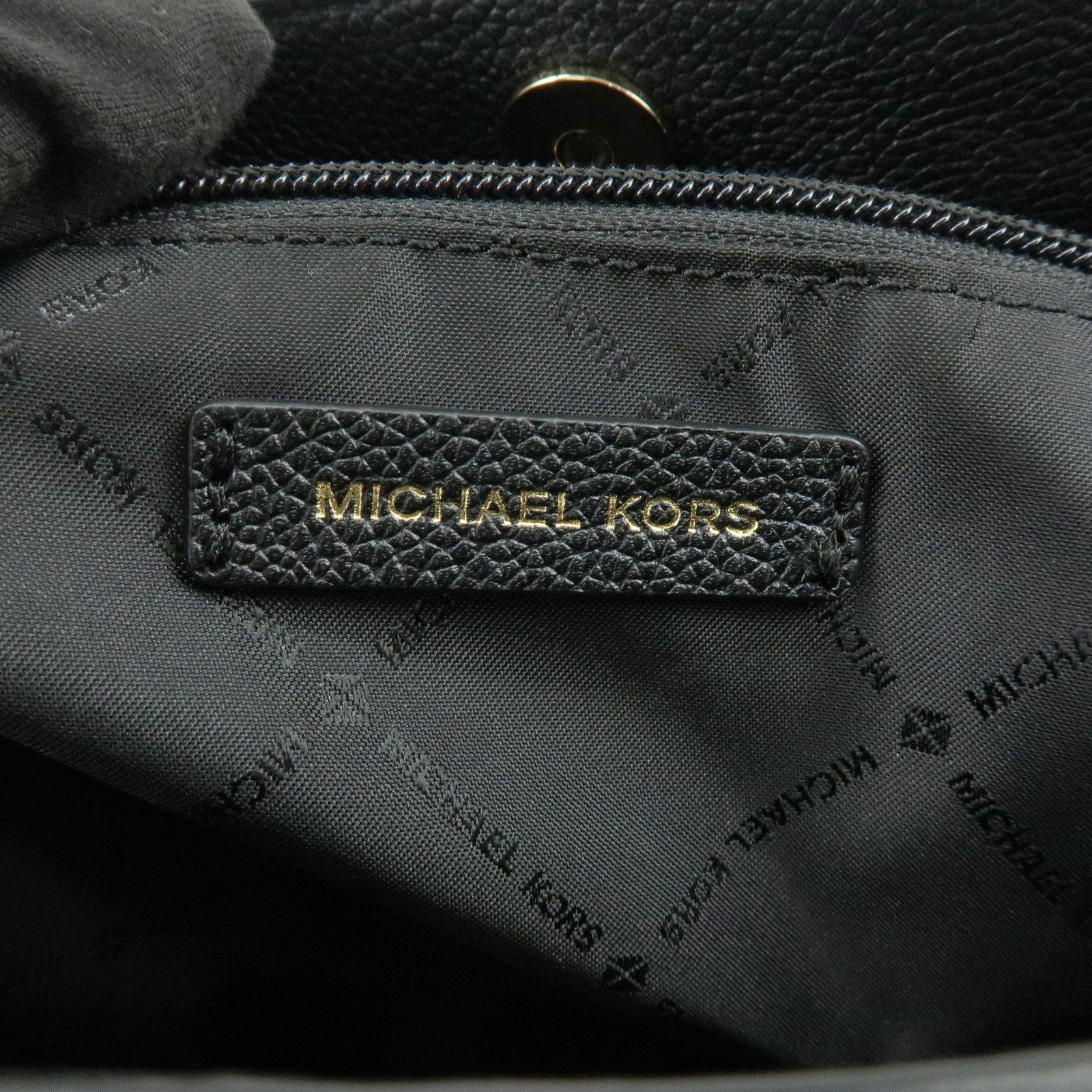 MICHAEL KORS Nicole Leather Shoulder Bag Tote Bag Black
