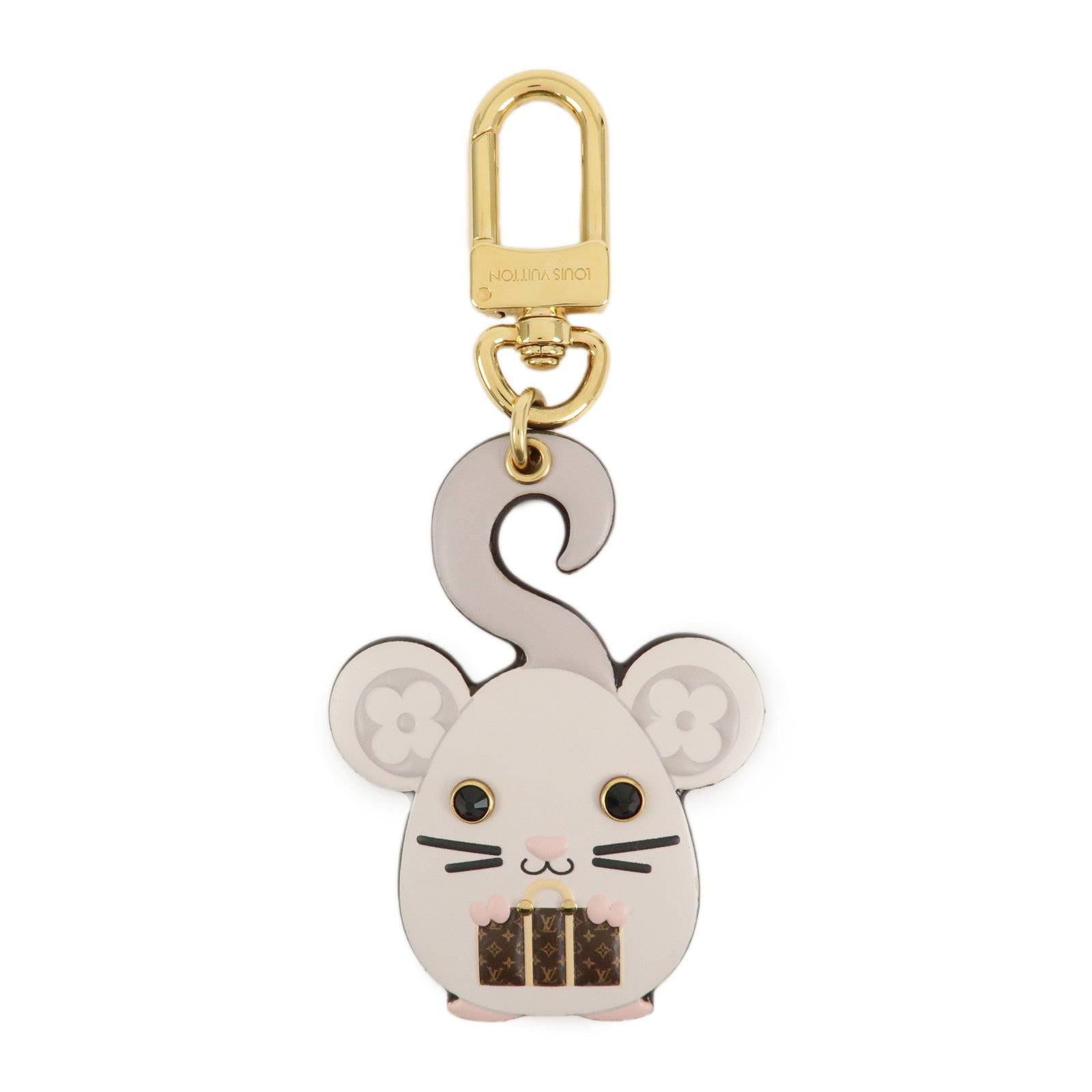 Louis Vuitton Monogram Porte Cles Vuittonite Mouse Bag Charm M69014 Used