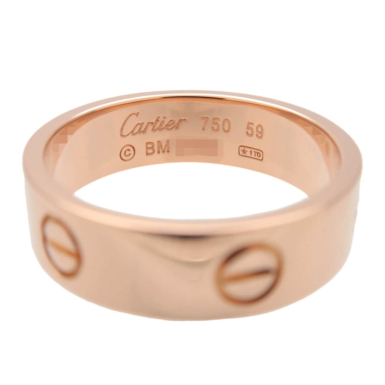 Cartier Love Ring K18 750PG Rose Gold #59 US9 EU59 HK20