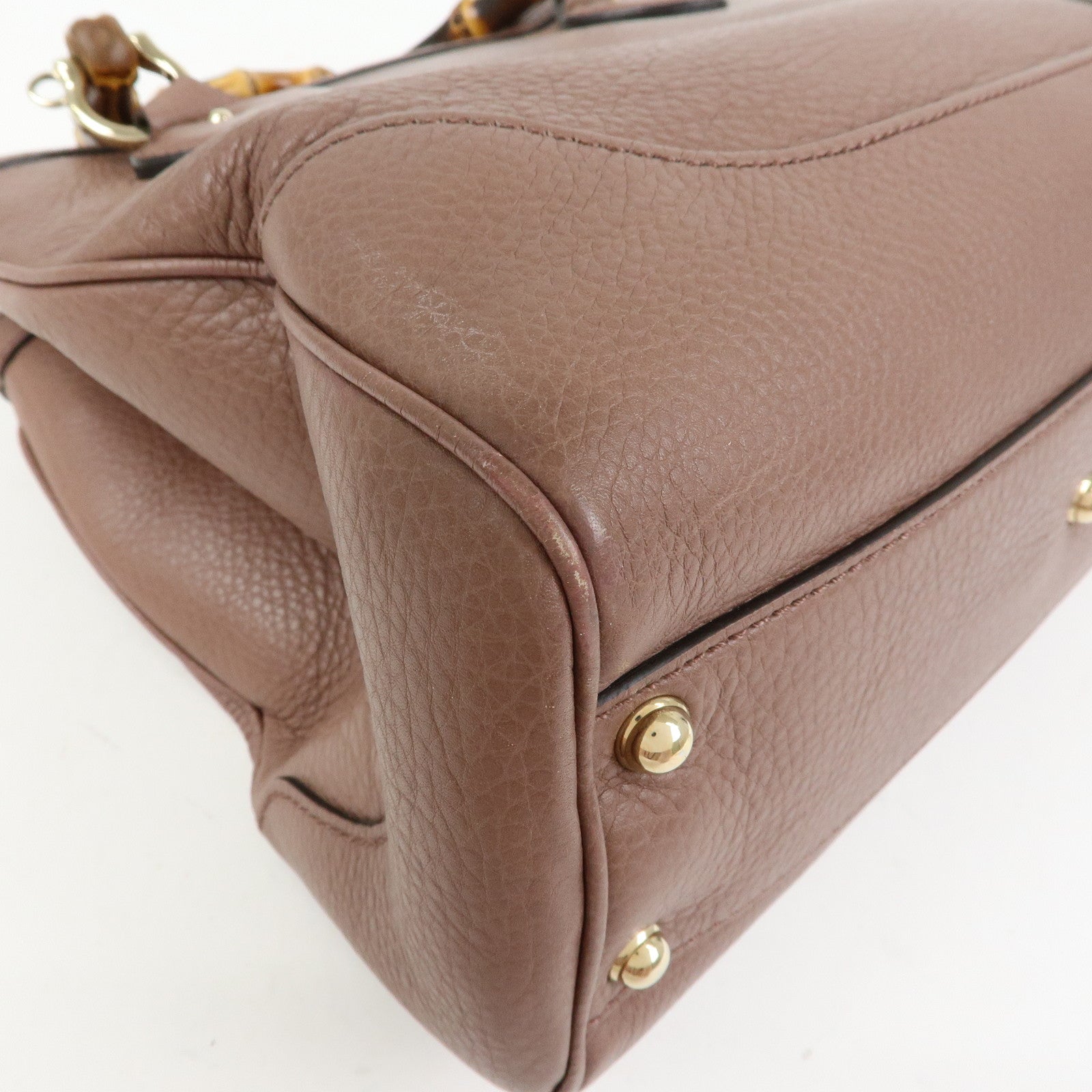 GUCCI Bamboo Diana Leather 2Way Shoulder Bag Hand Bag Brown 308360