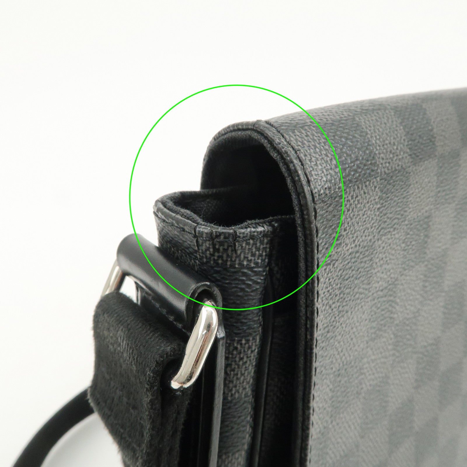 Louis Vuitton Damier Graphite District PM Shoulder Bag Noir N41260