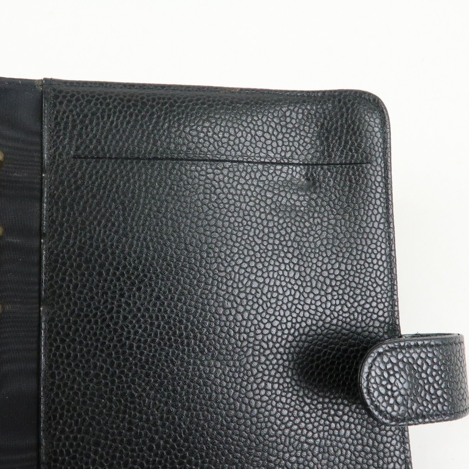 CHANEL COCO Mark Caviarskin Agenda Cover Planner Cover Black