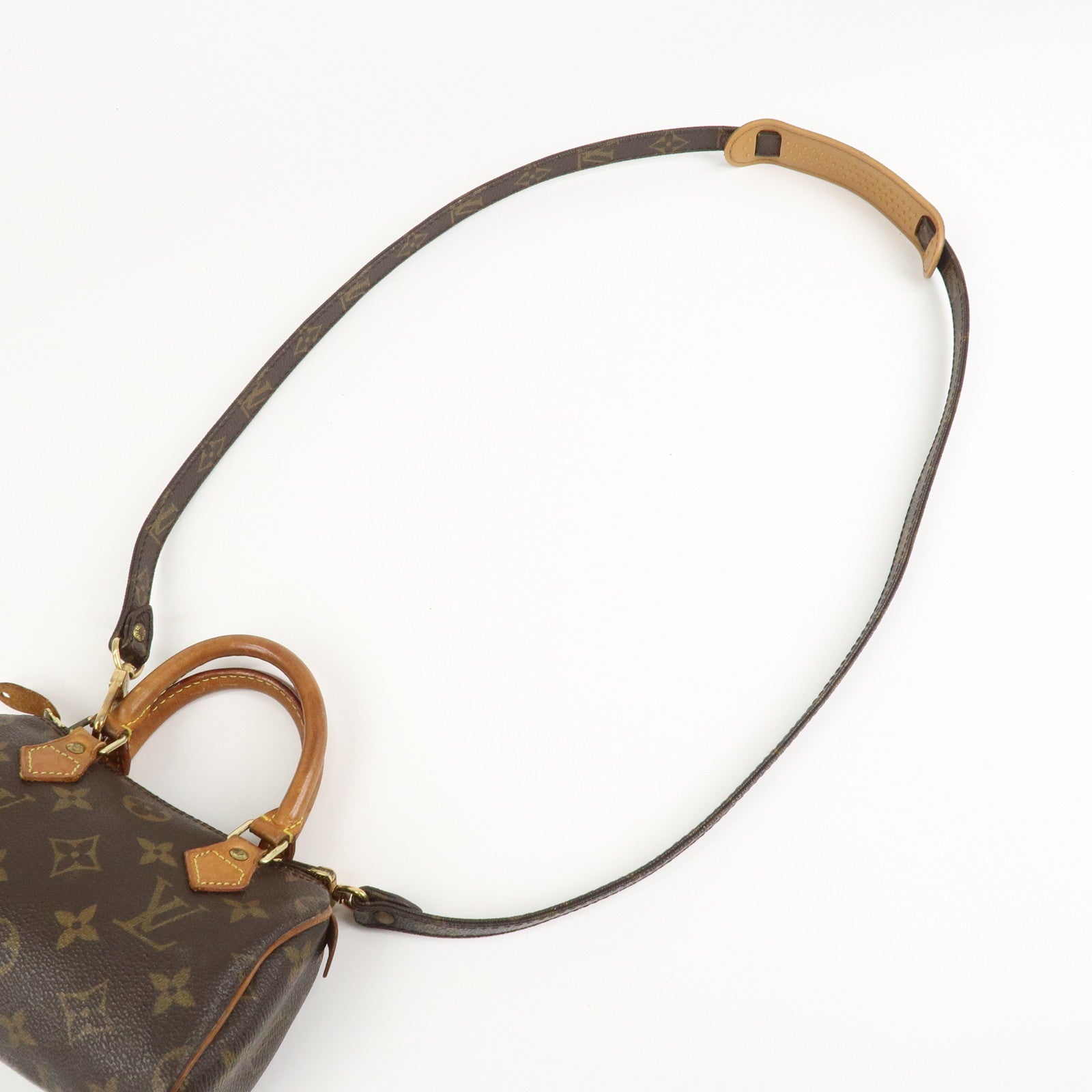 Louis Vuitton Monogram Mini Speedy & Strap Brown M41534 J75010