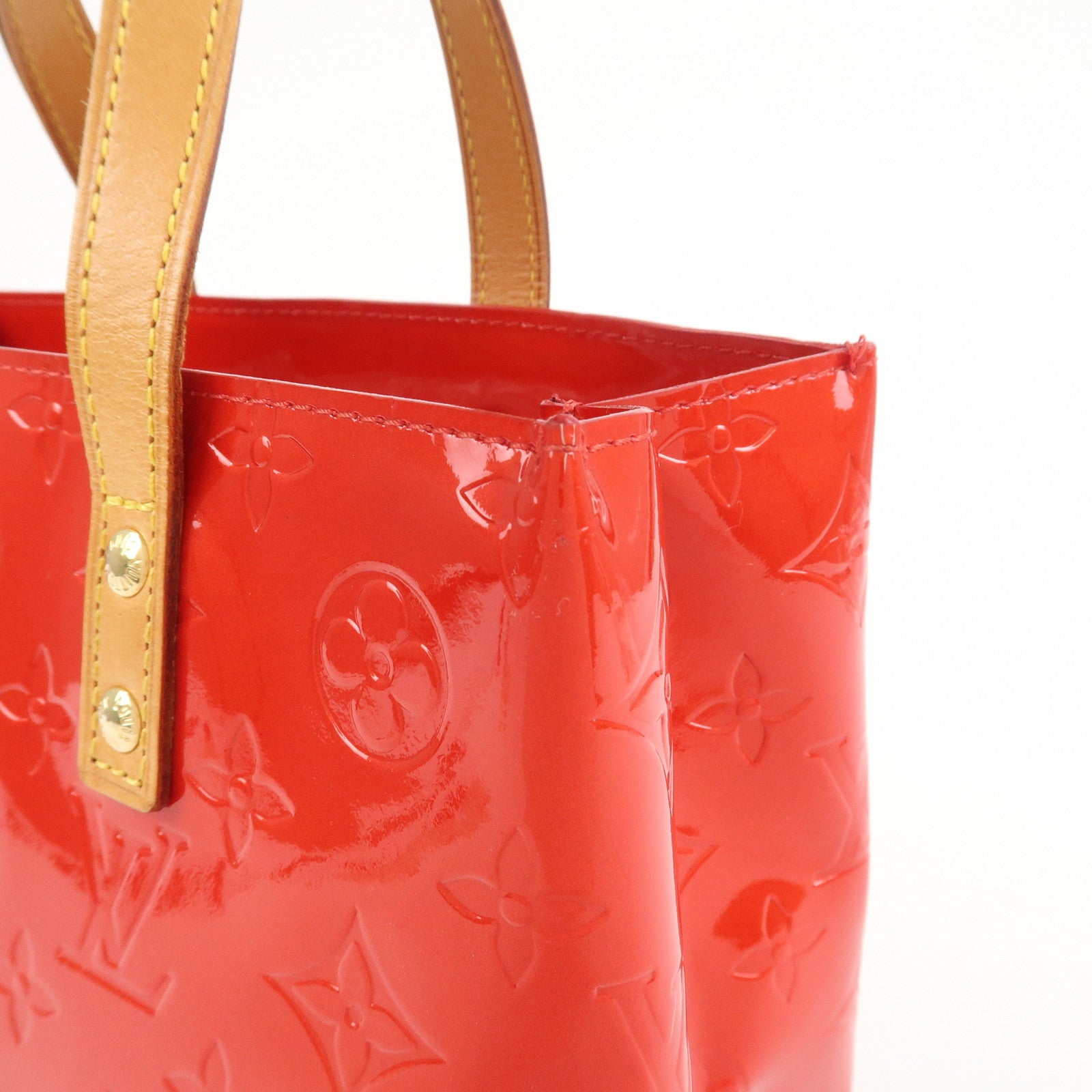 Louis Vuitton Monogram Vernis Lead PM Hand Bag Rouge M91088