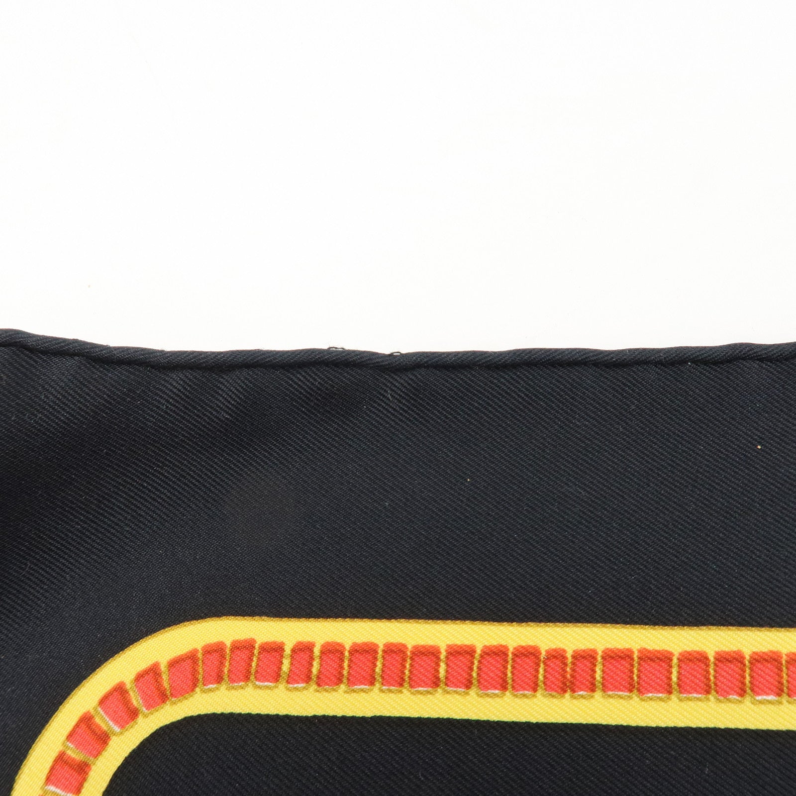 HERMES Carre 90 Silk 100% Scarf MATSUZAKAYA Black Multicolor Used