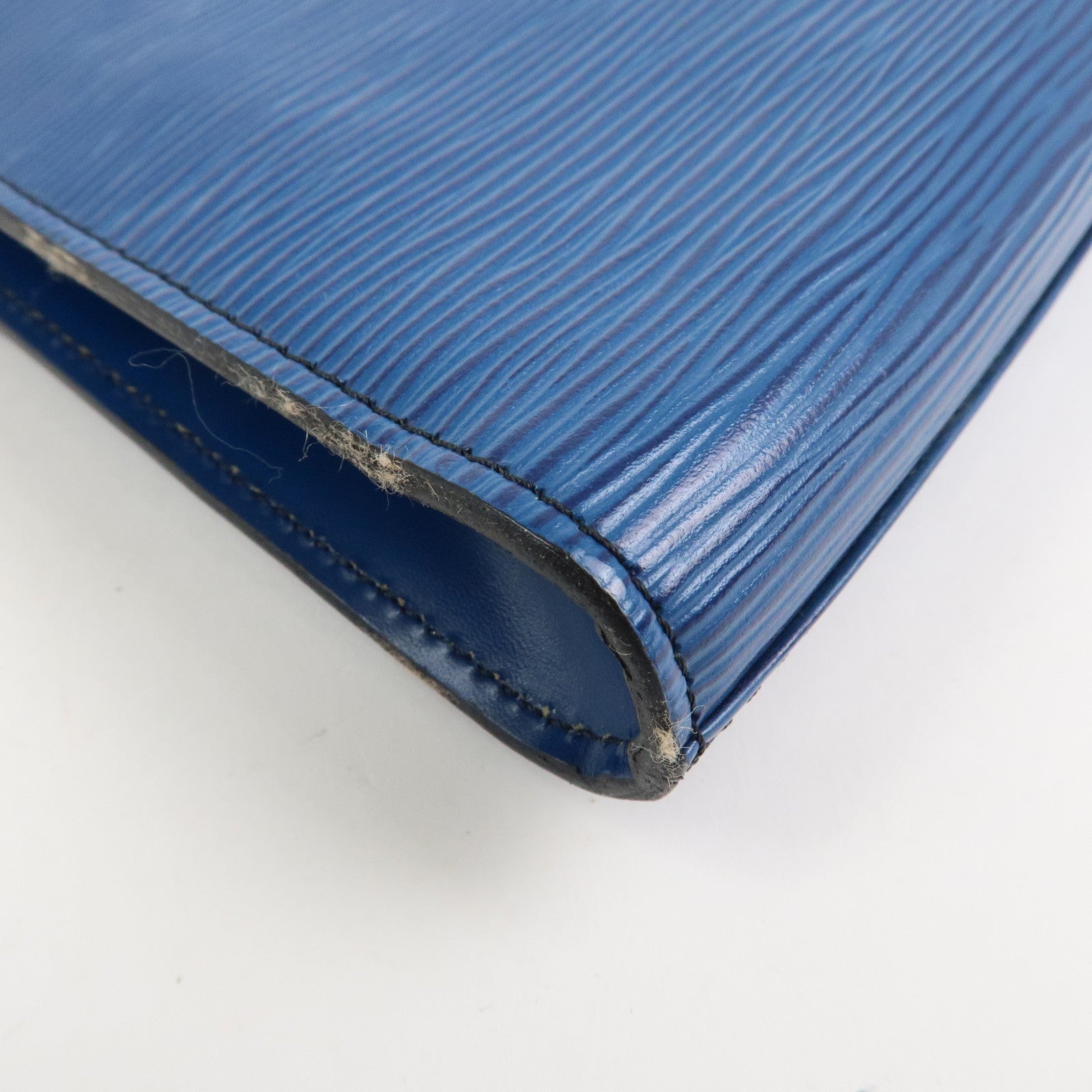 Louis Vuitton Epi Leather Art Deco Toledo Clutch Bag Blue M52635