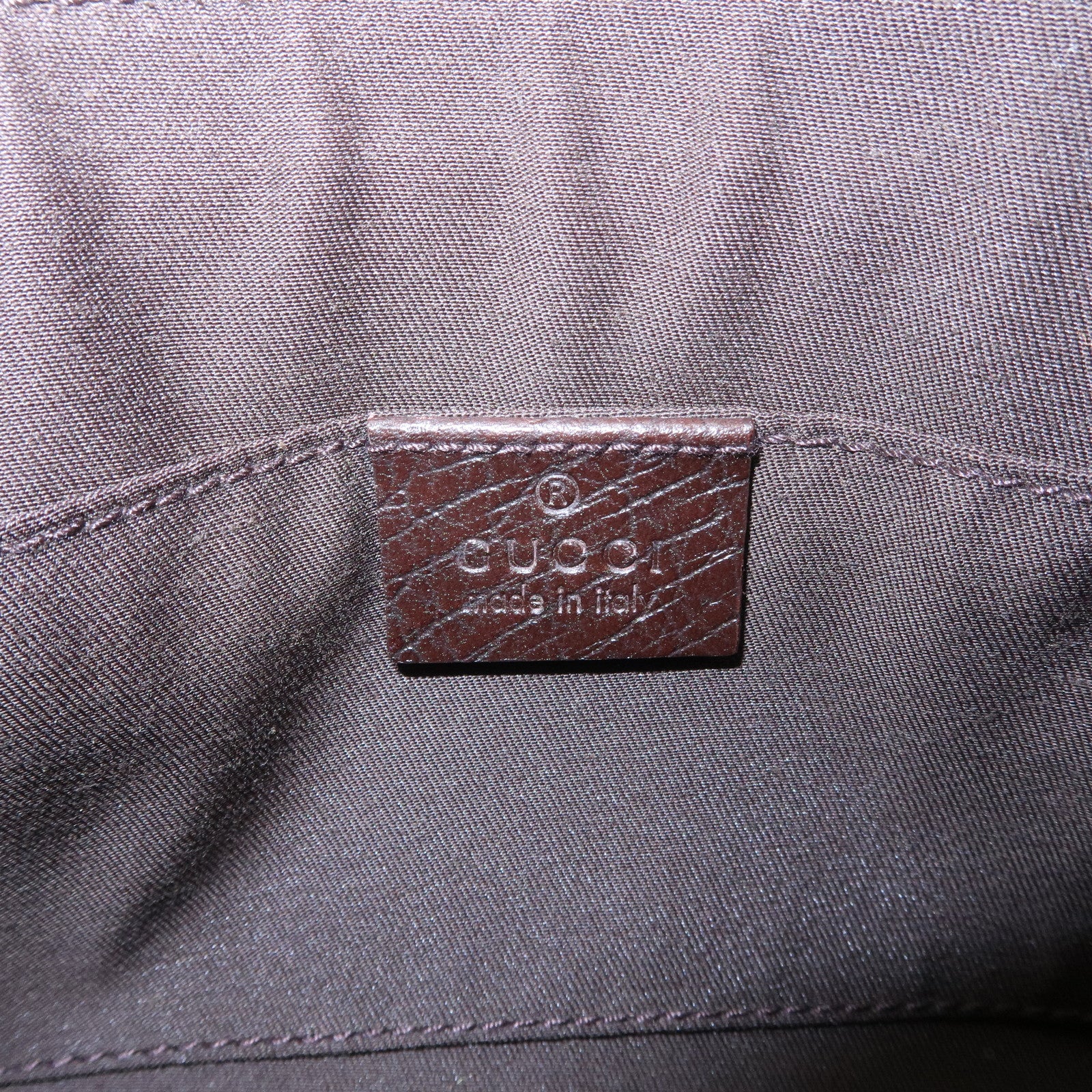 GUCCI Sherry GG Canvas Leather Hand Bag Pouch Boots Bag Charm 145970 Used