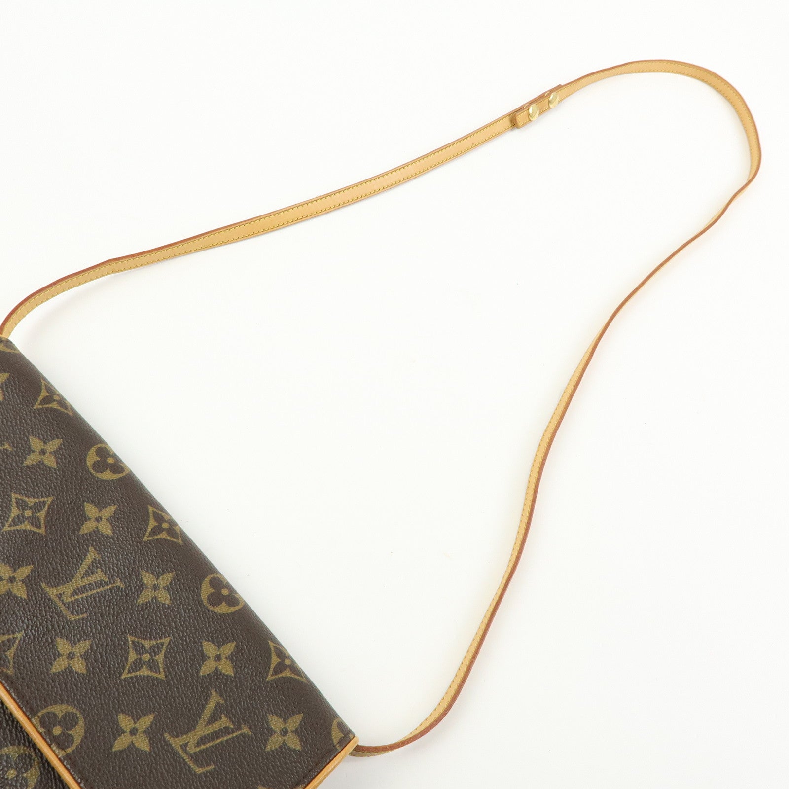 Louis Vuitton Monogram Pochette Twin GM 2Way Bag Brown M51852