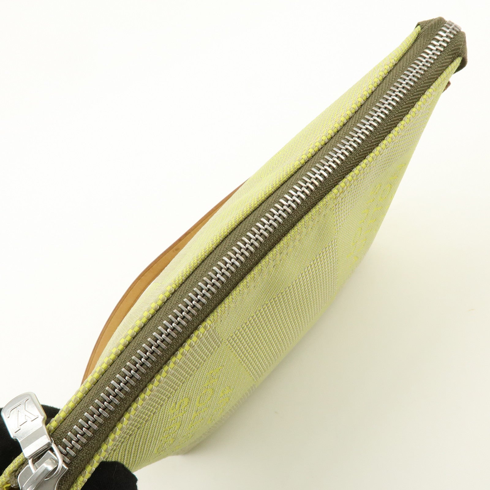 Louis Vuitton Damier Geant LV Cup Canvas Leather Pouch Yellow