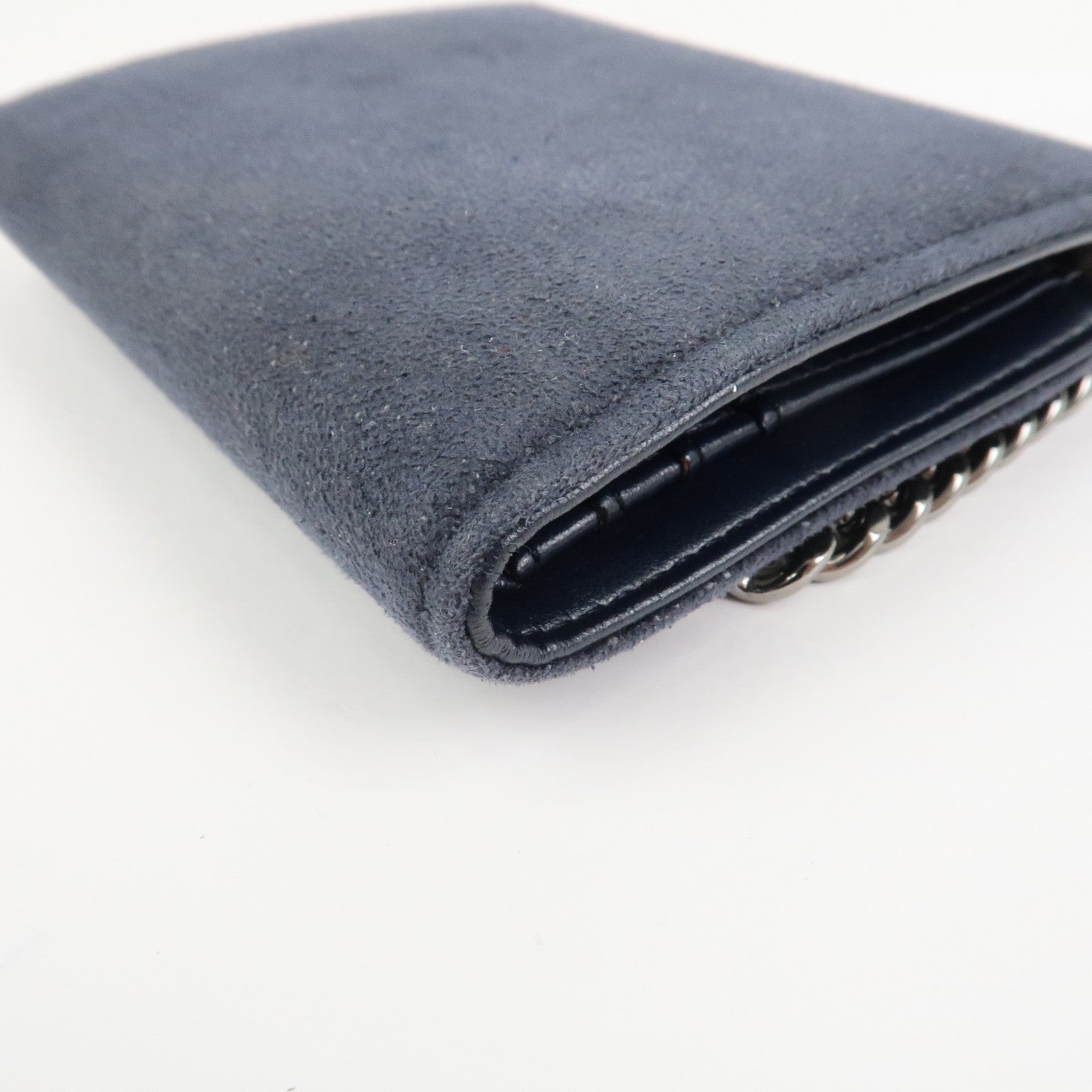 STELLA MCCARTNEY Falabella Polyester Small Flap Wallet Navy