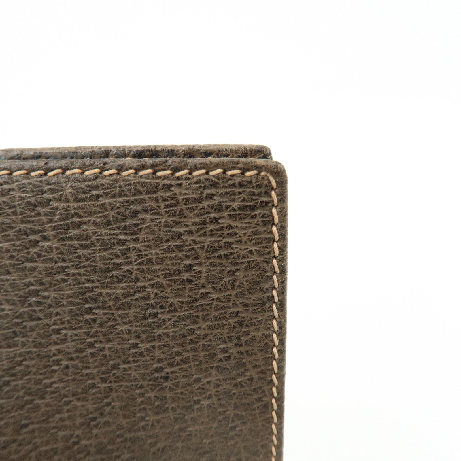 GUCCI Sherry Leather Agenda Cover Planner Cover Passport Case Brown