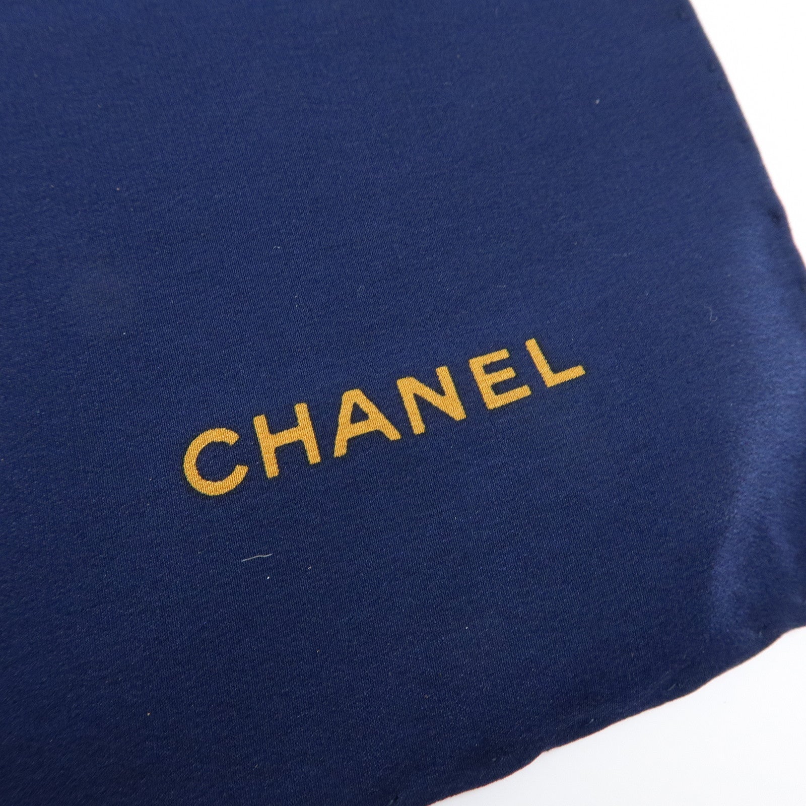 CHANEL Silk 100% Scarf Bijou 86cm×86cm Navy Green