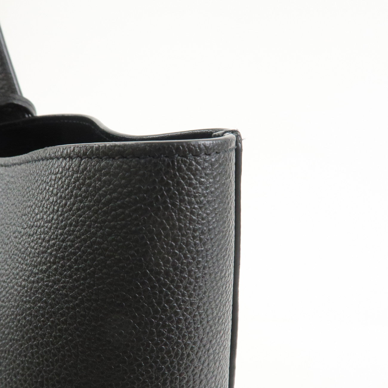 SAINT LAURENT PARIS Leather Tote Bag Hand Bag Black 676657