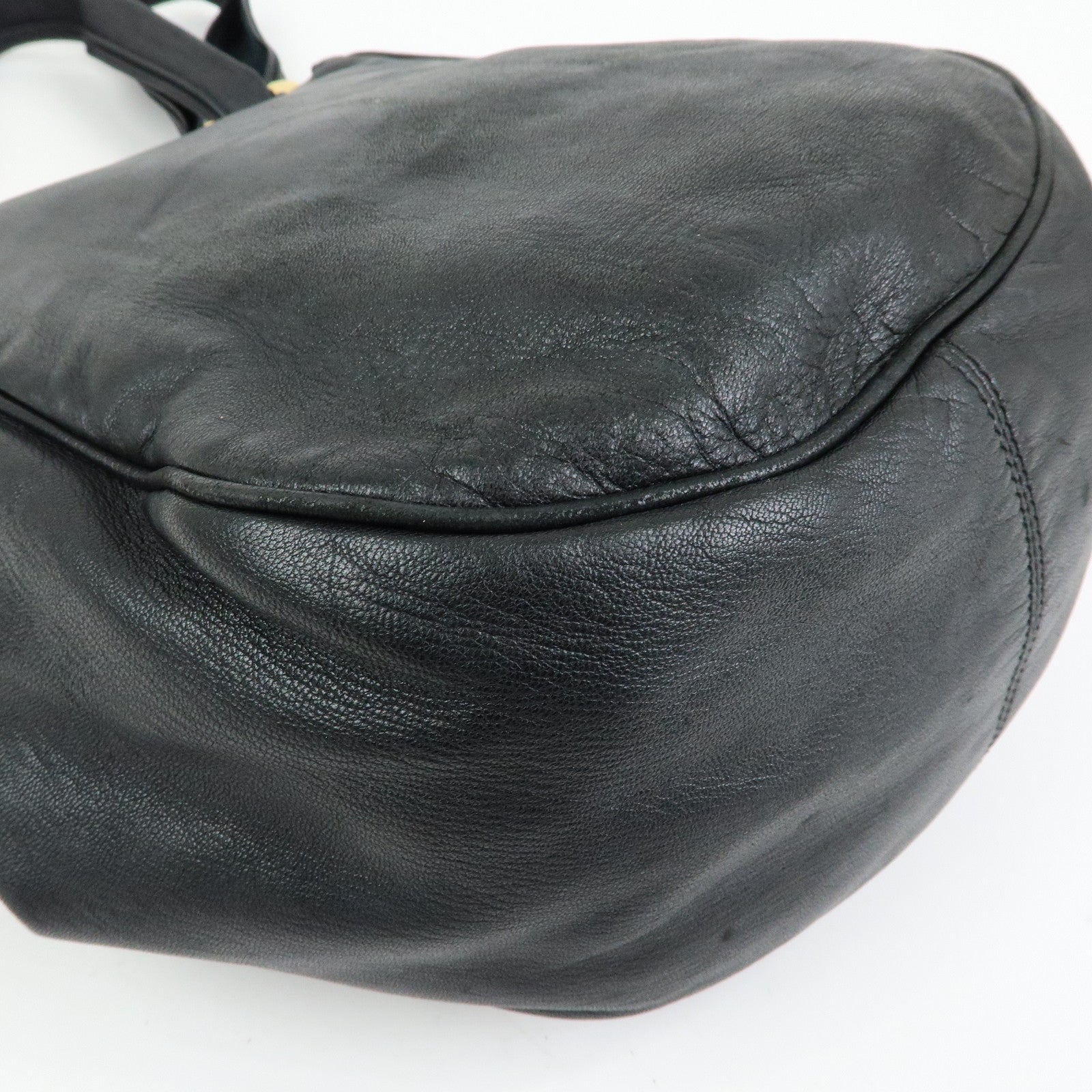 LOEWE Anagram Nappa Leather Hand Bag Shoulder Bag Black