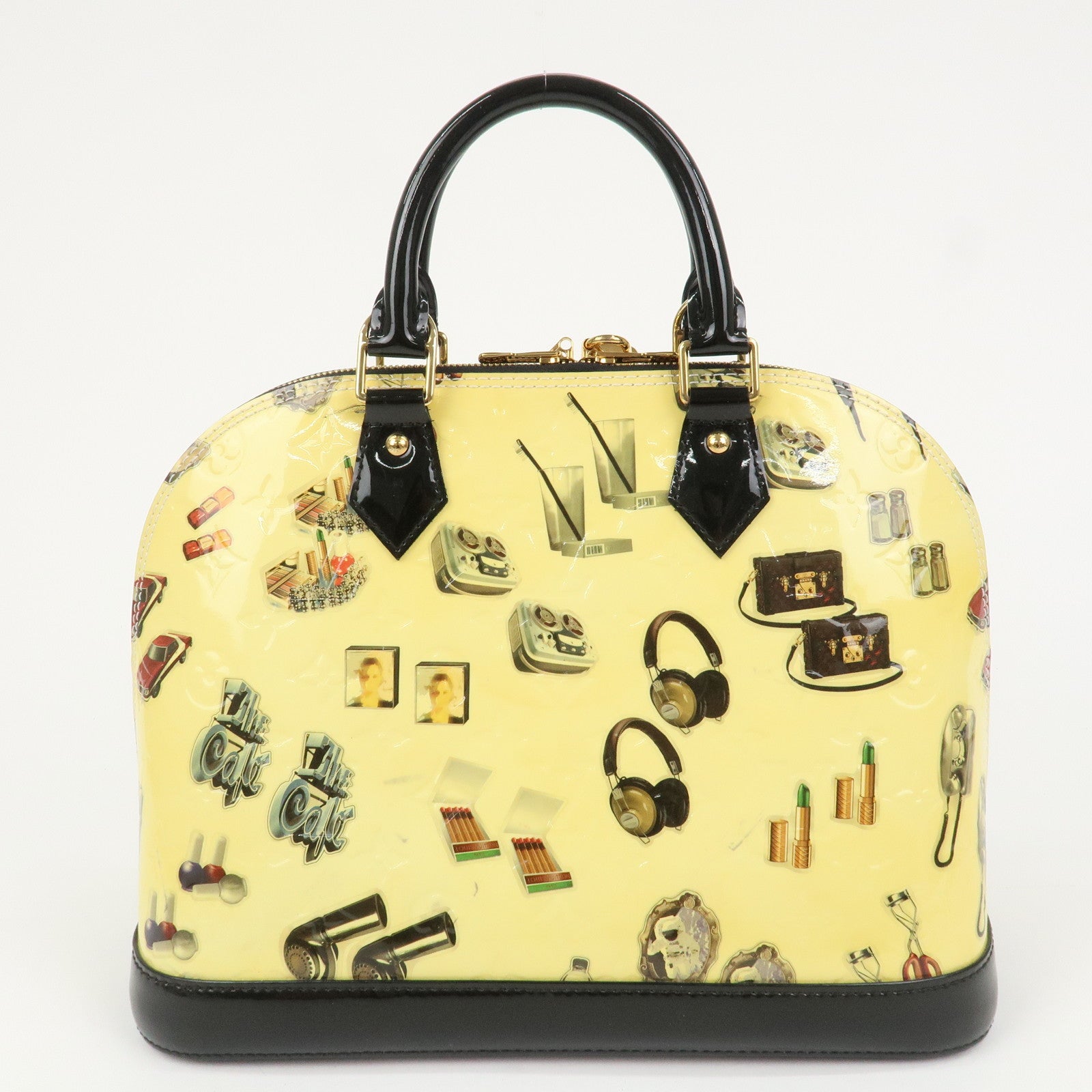 Louis Vuitton Monogram Vernis Sticker Alma PM Hand Bag M50466